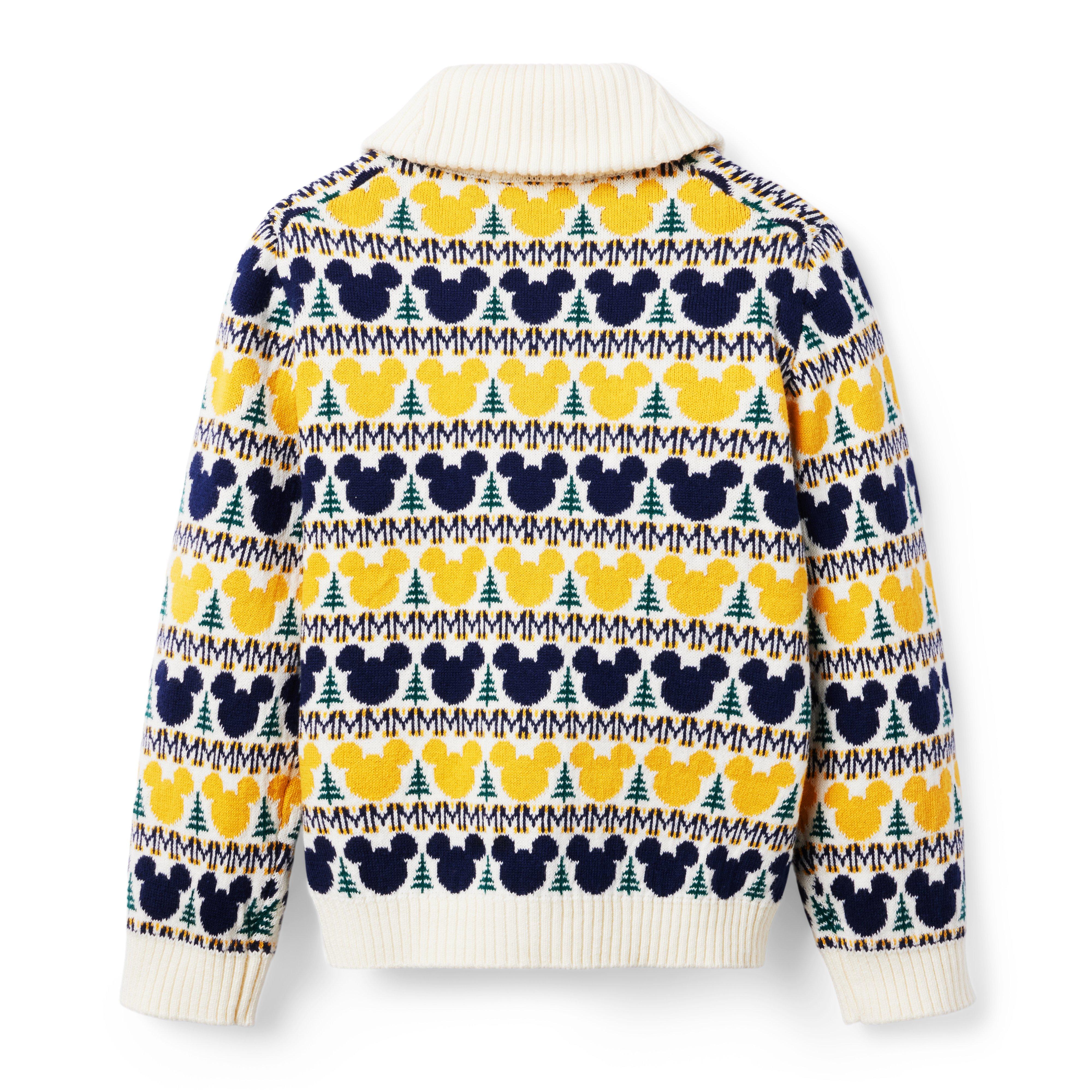 Boy Golden Glow Mickey Mouse Fair Isle Disney Mickey Mouse Fair Isle  Cardigan by Janie and Jack