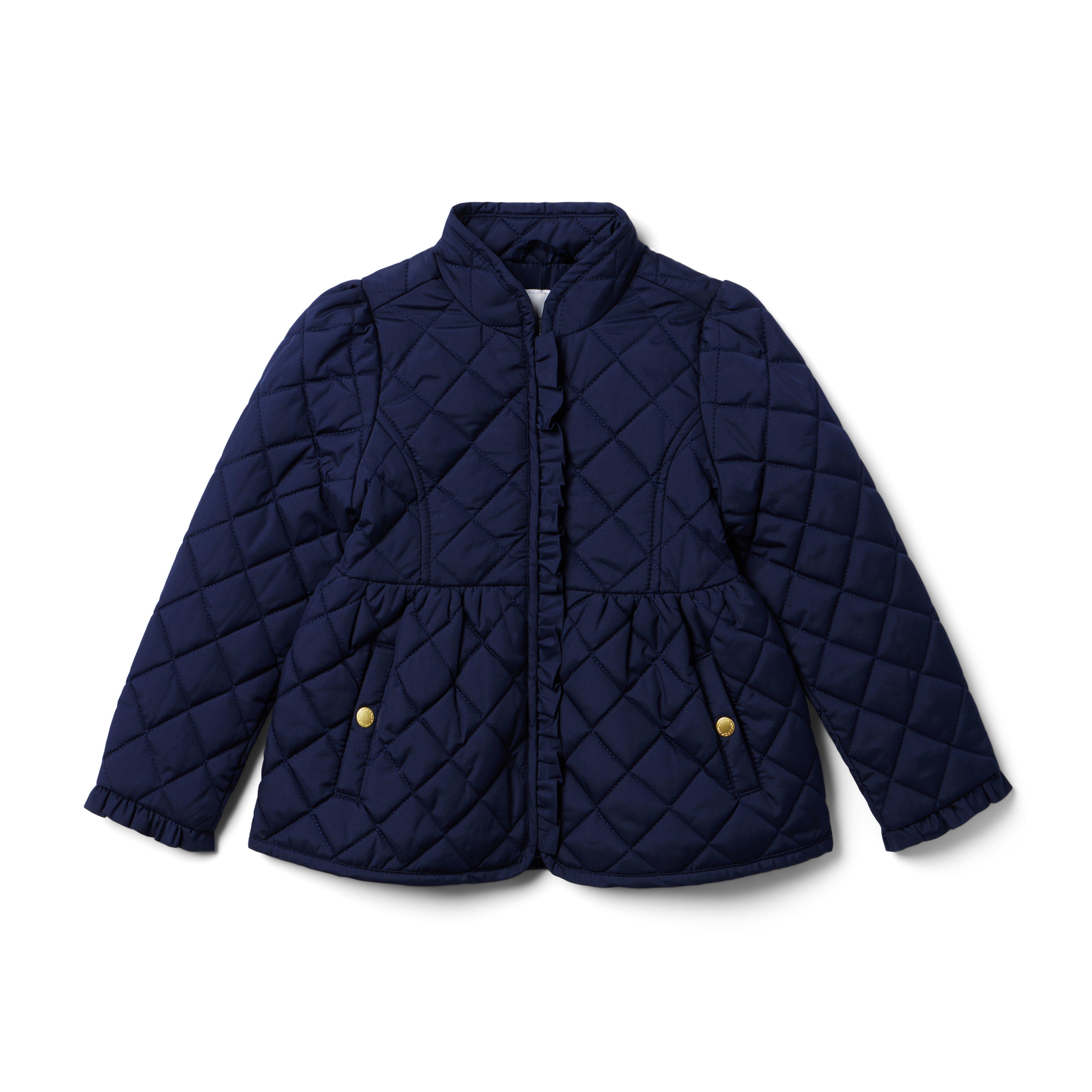 Ladies navy quilted outlet jacket