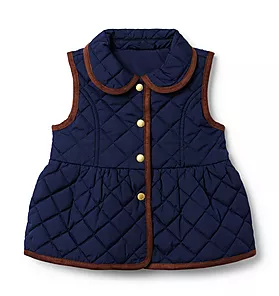 The Quilted Peplum Vest