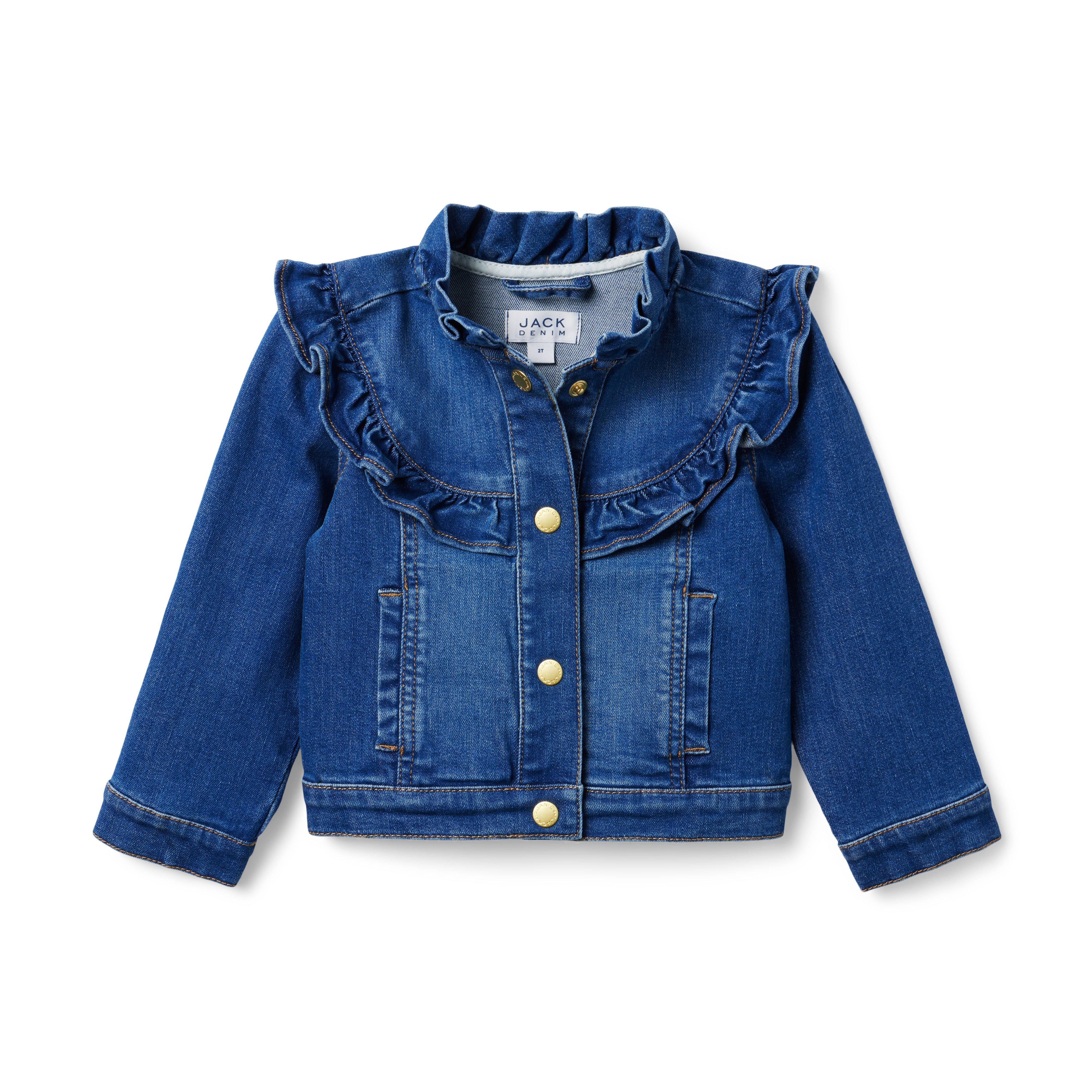 Ruffle Trim Denim Jacket image number 0