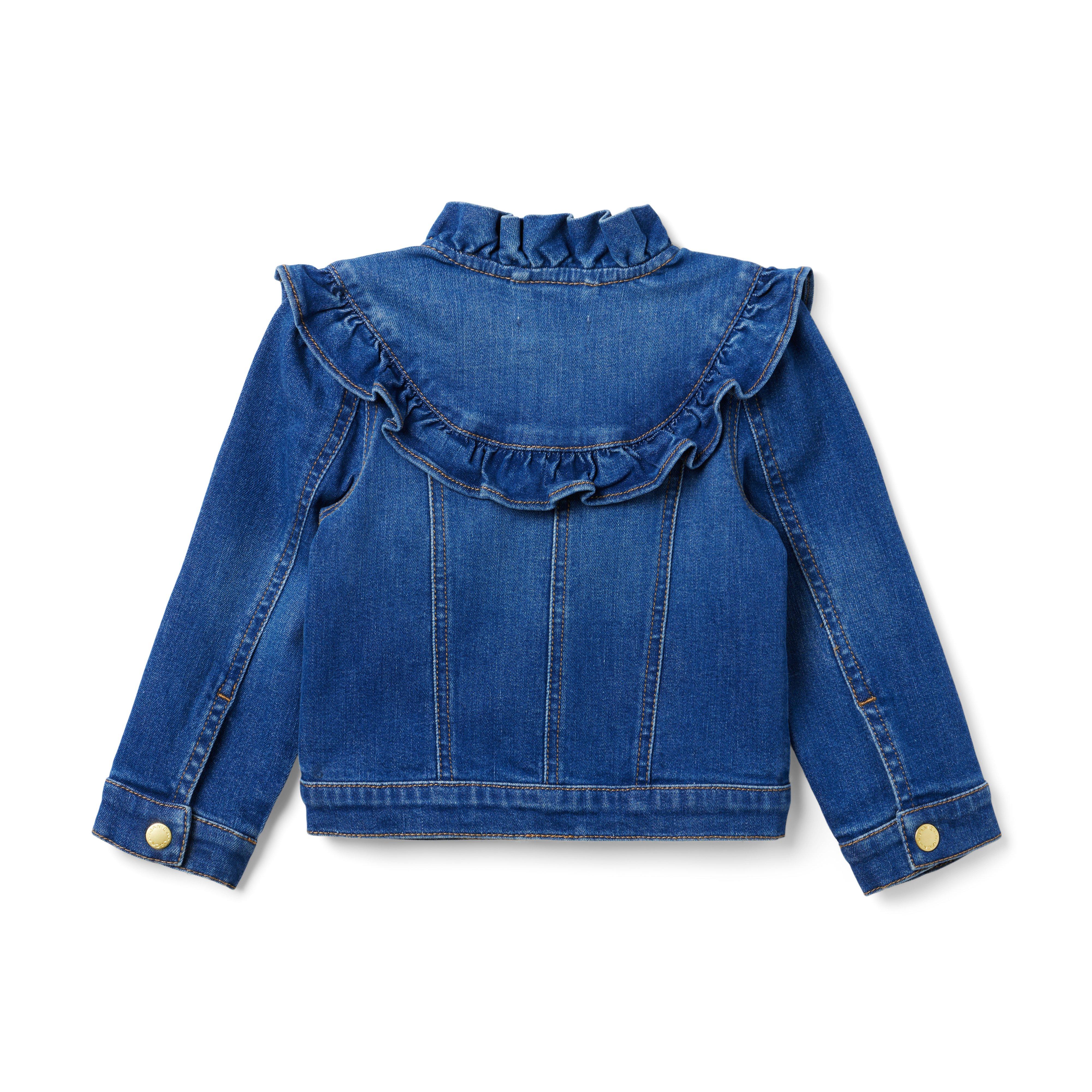 Ruffle Trim Denim Jacket image number 2