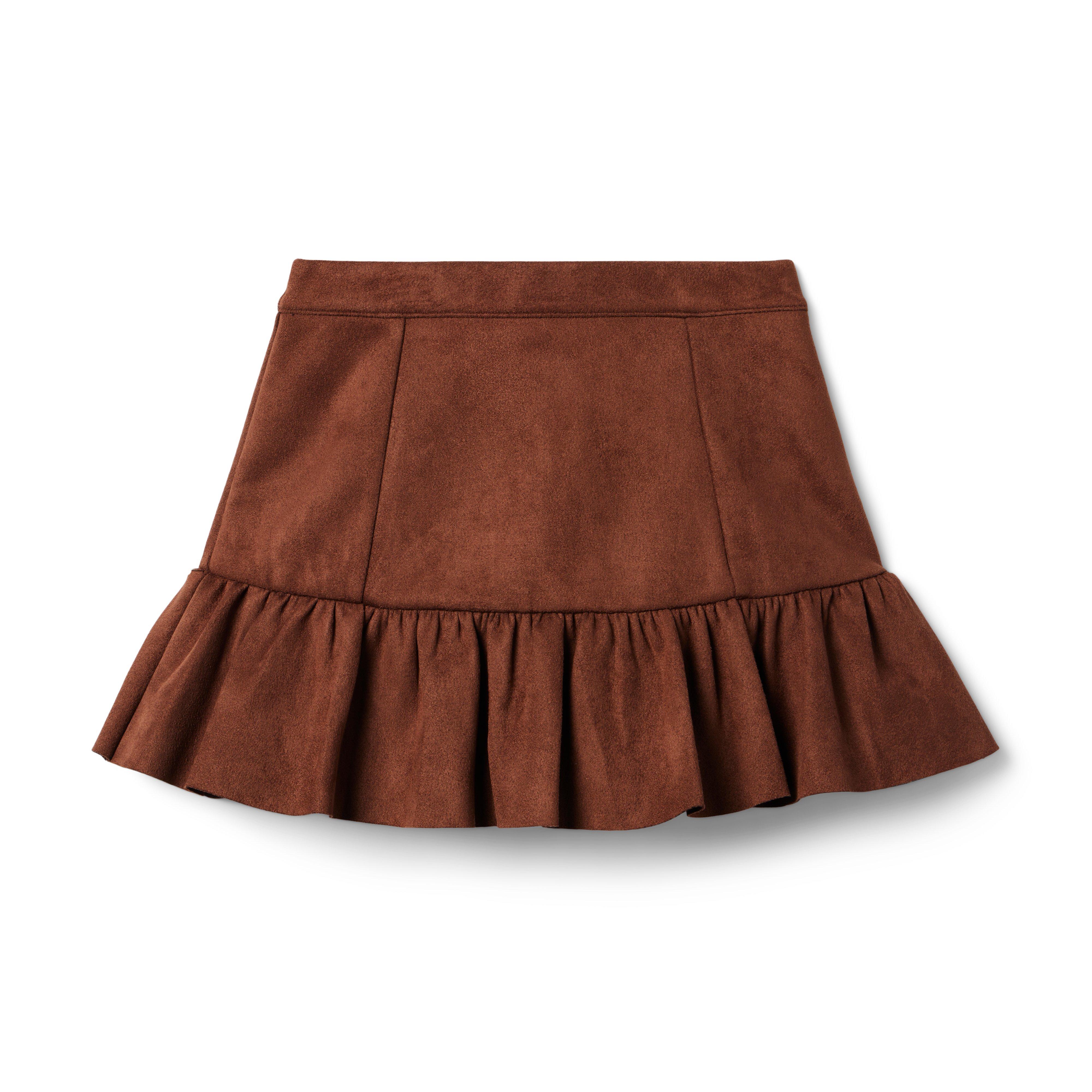 The Sueded Ruffle Skirt