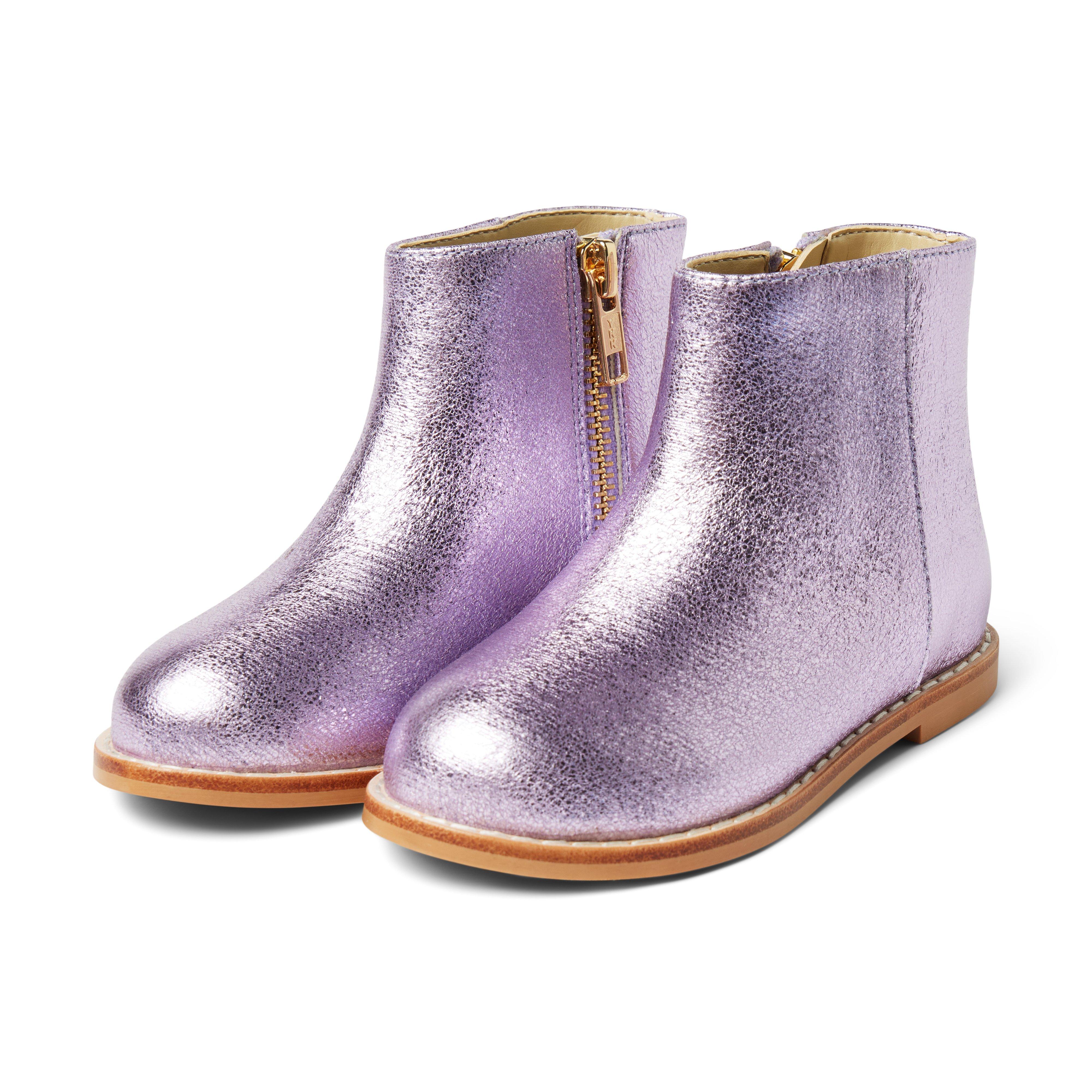 Metallic Side Zip Bootie