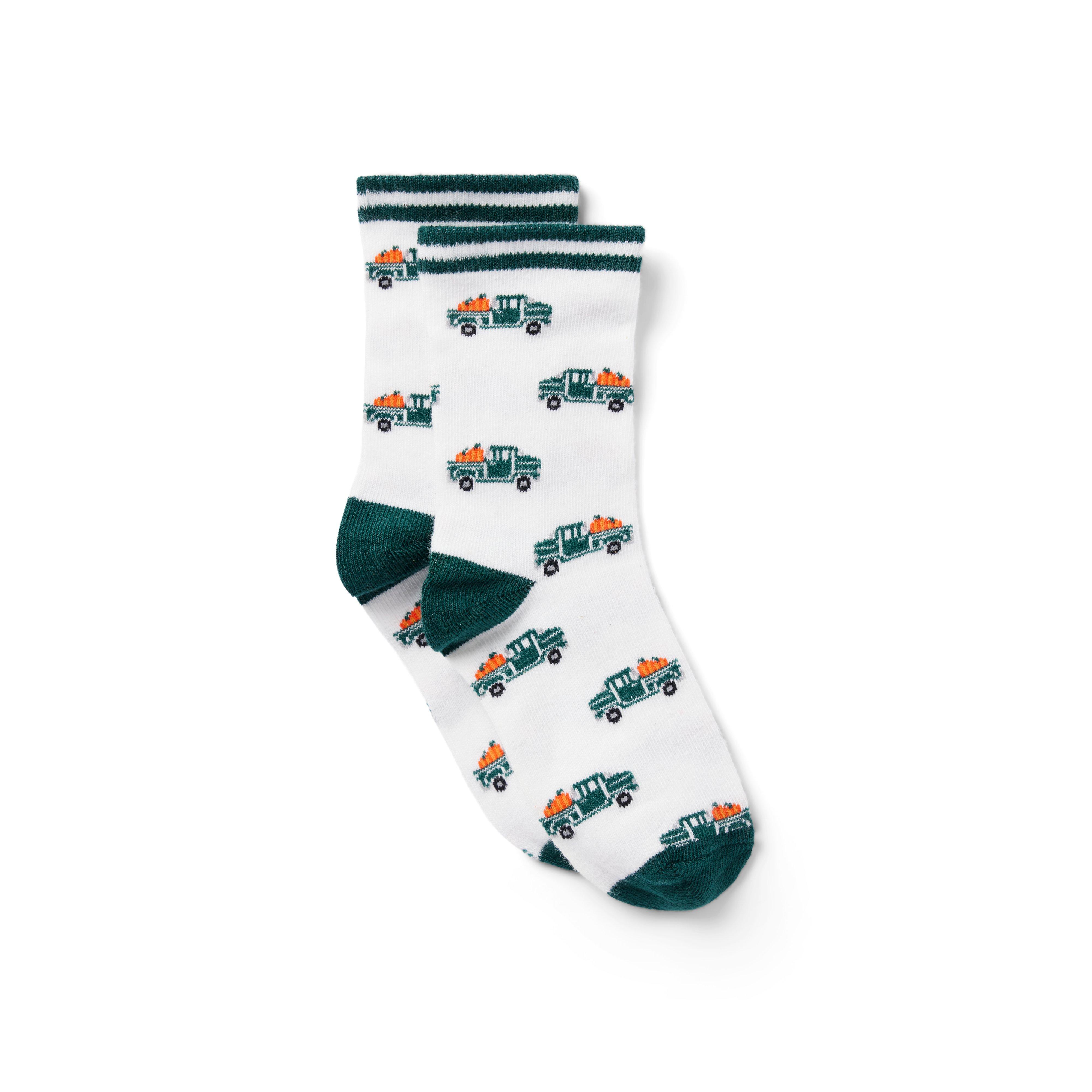 Pumpkin Truck Sock