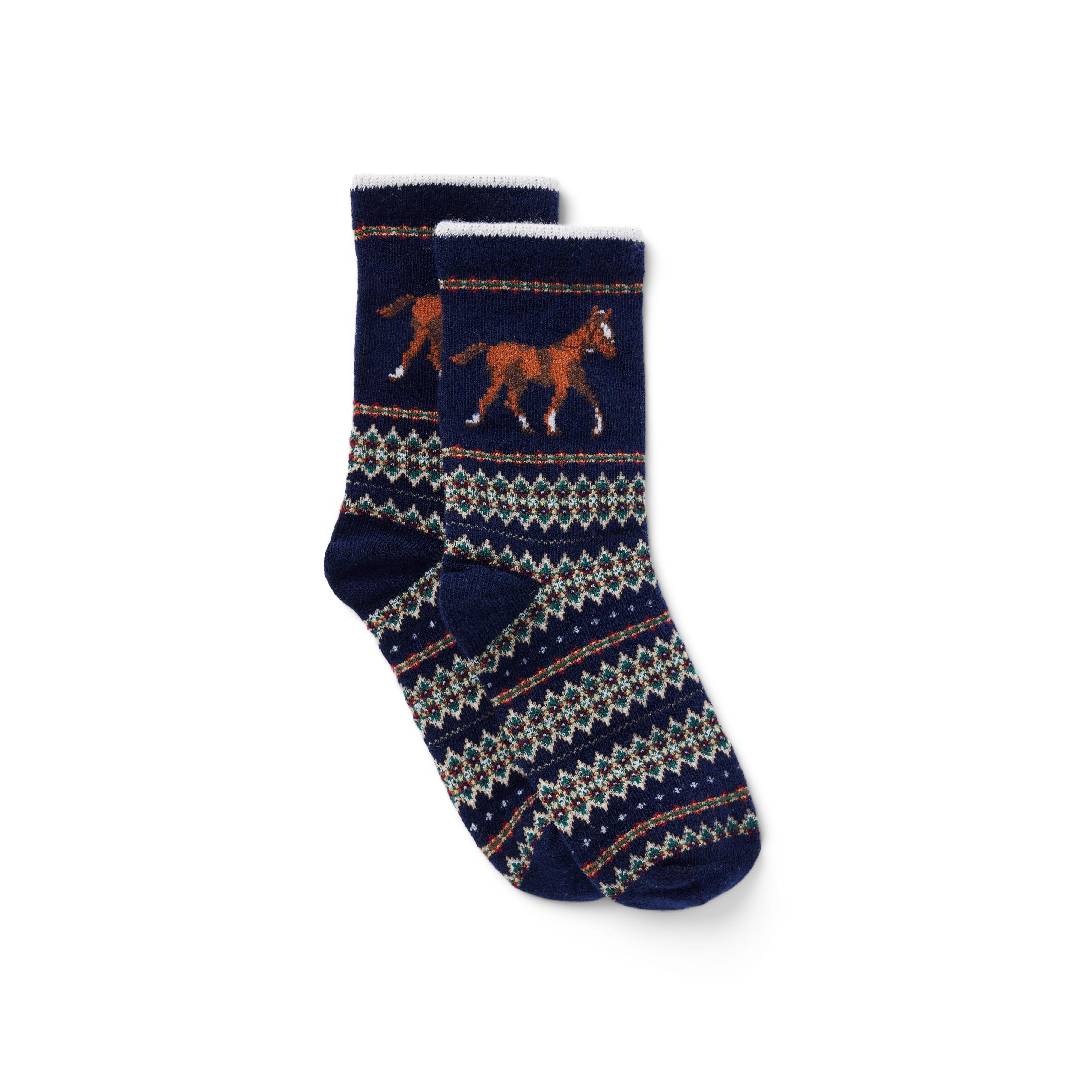 Horse Fair Isle Sock