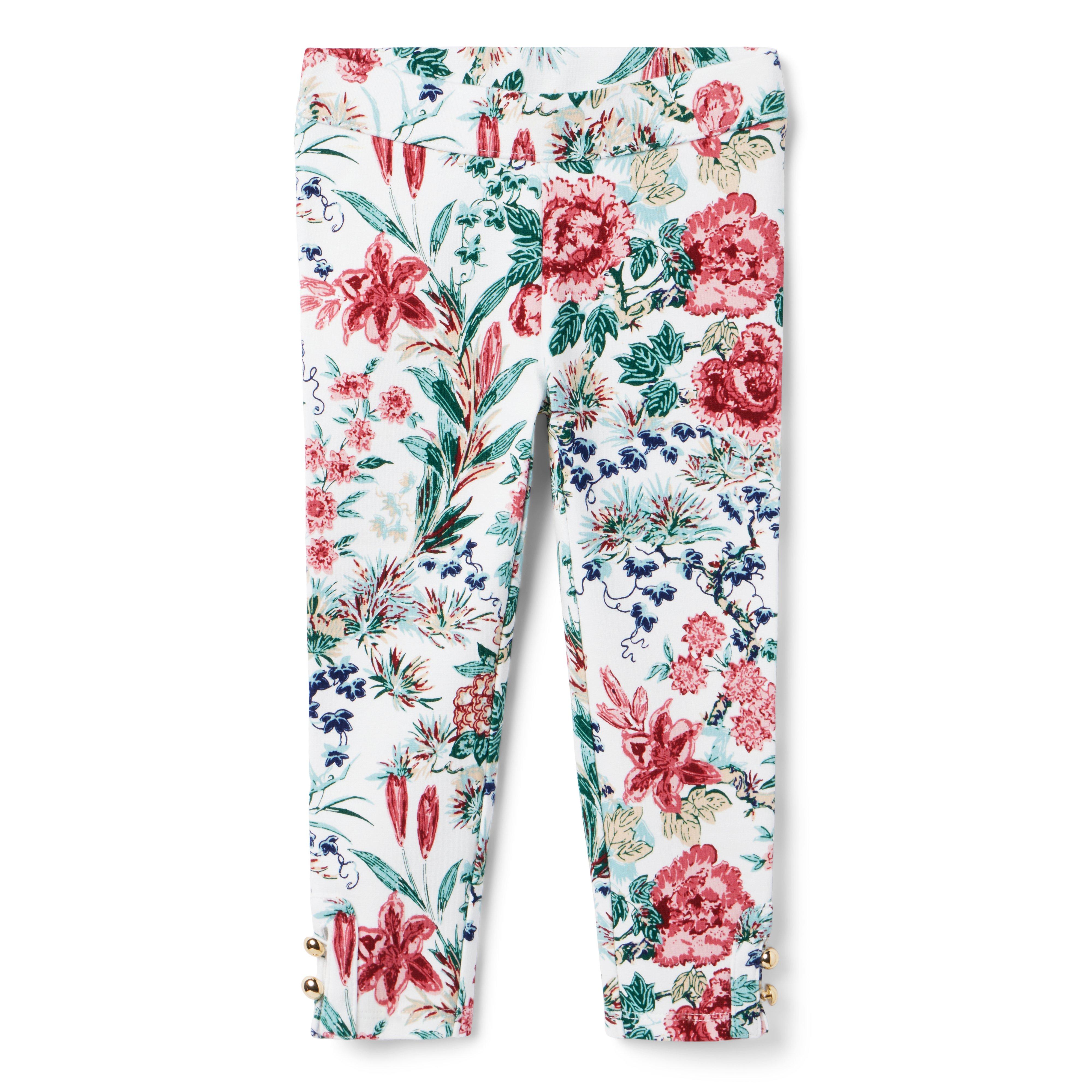 Floral Button Cuff Ponte Pant image number 0