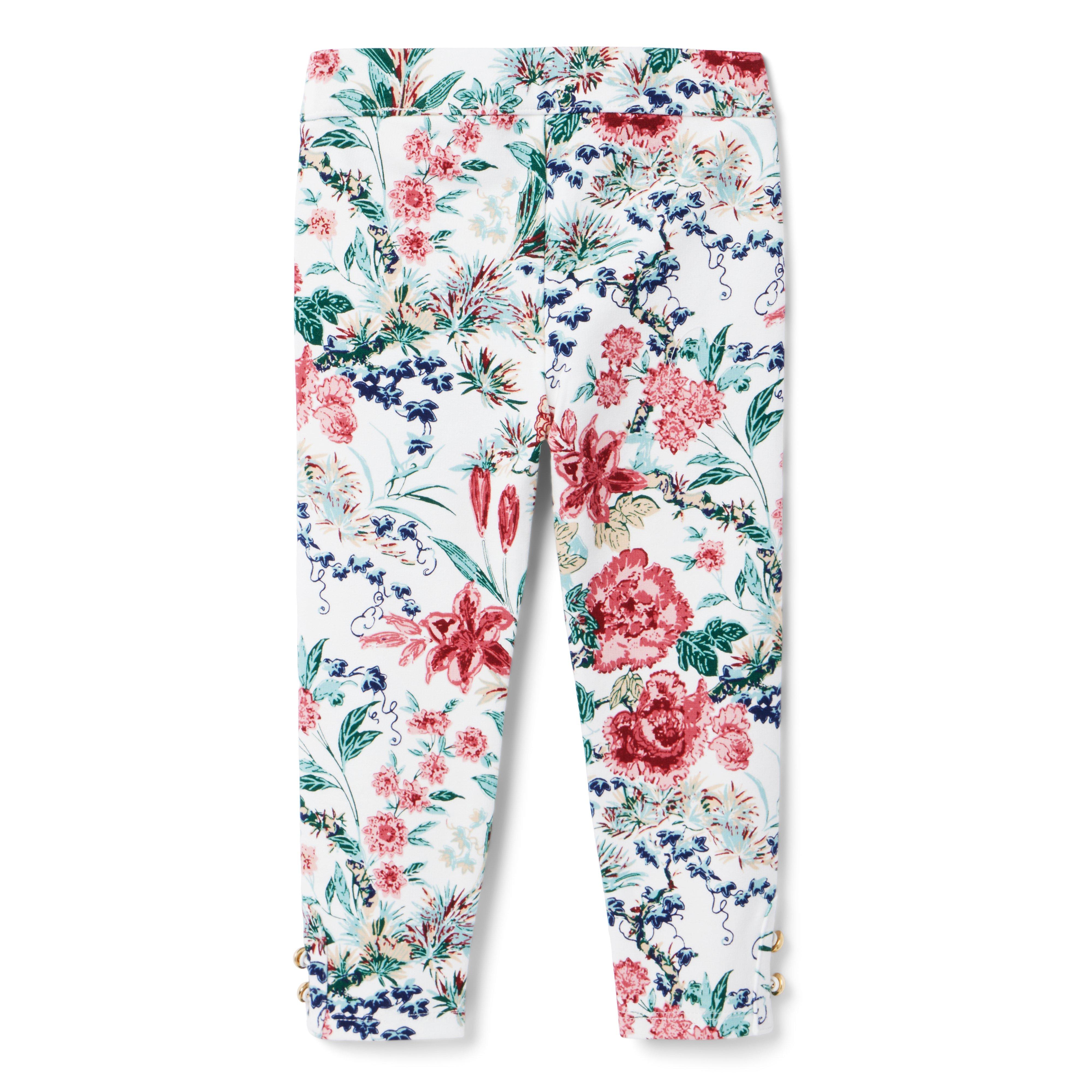 Floral Button Cuff Ponte Pant image number 5