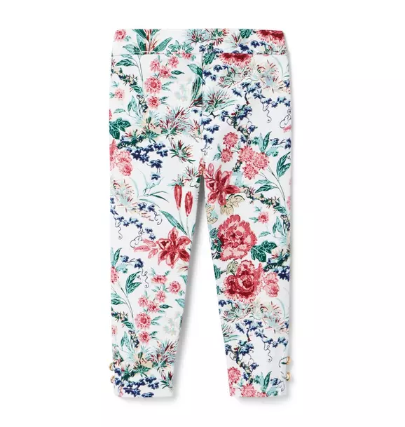Floral Button Cuff Ponte Pant image number 5