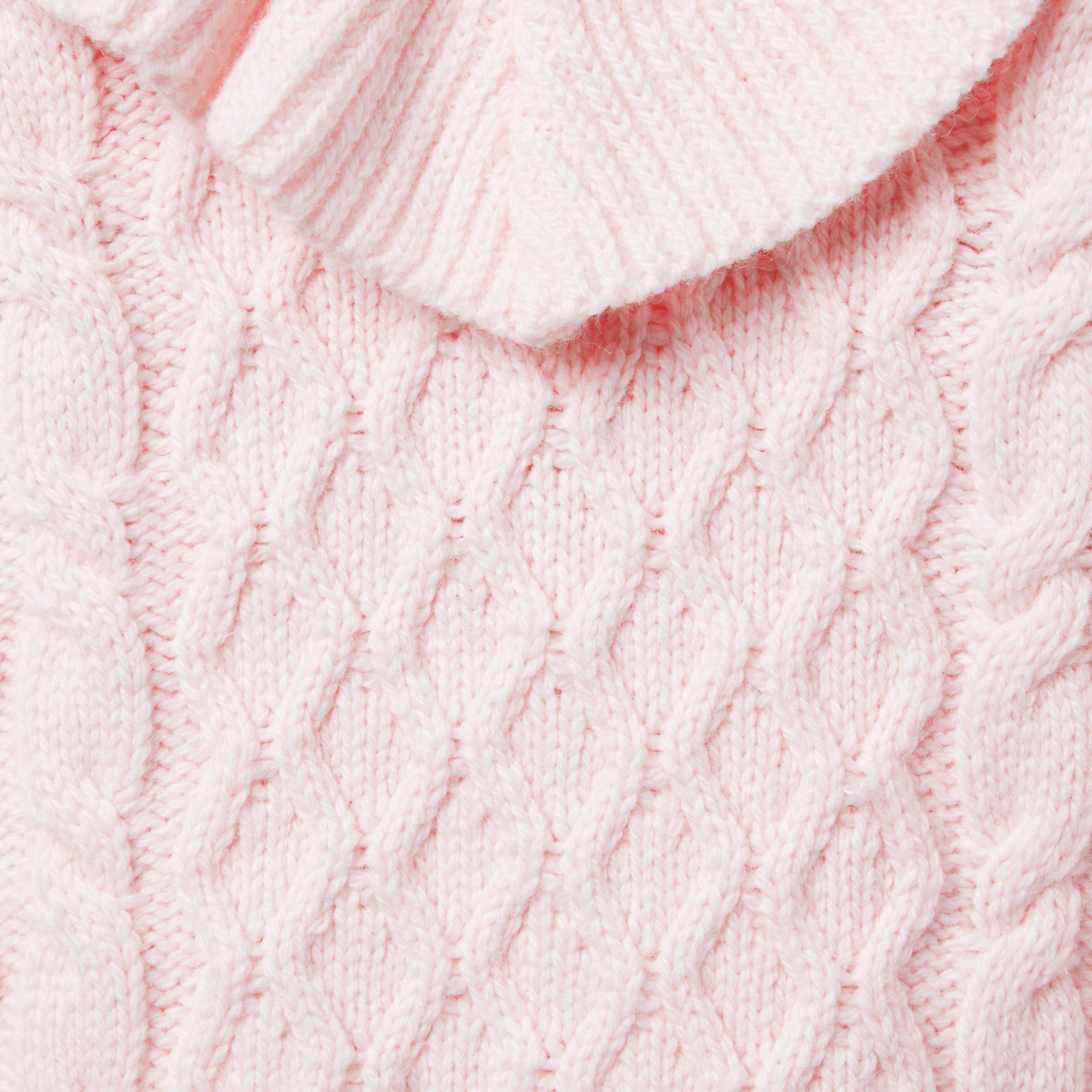 Cable Knit Ruffle Sweater image number 2