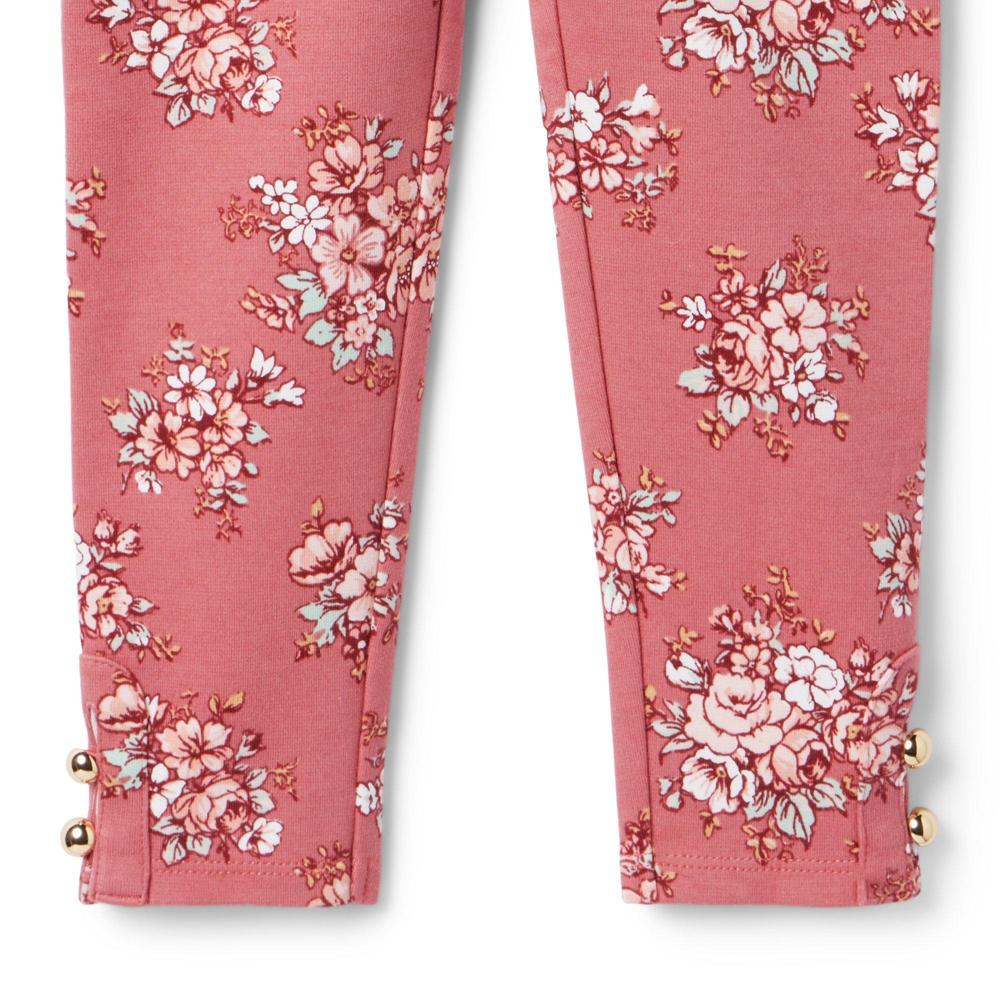 Floral Button Cuff Ponte Pant image number 1