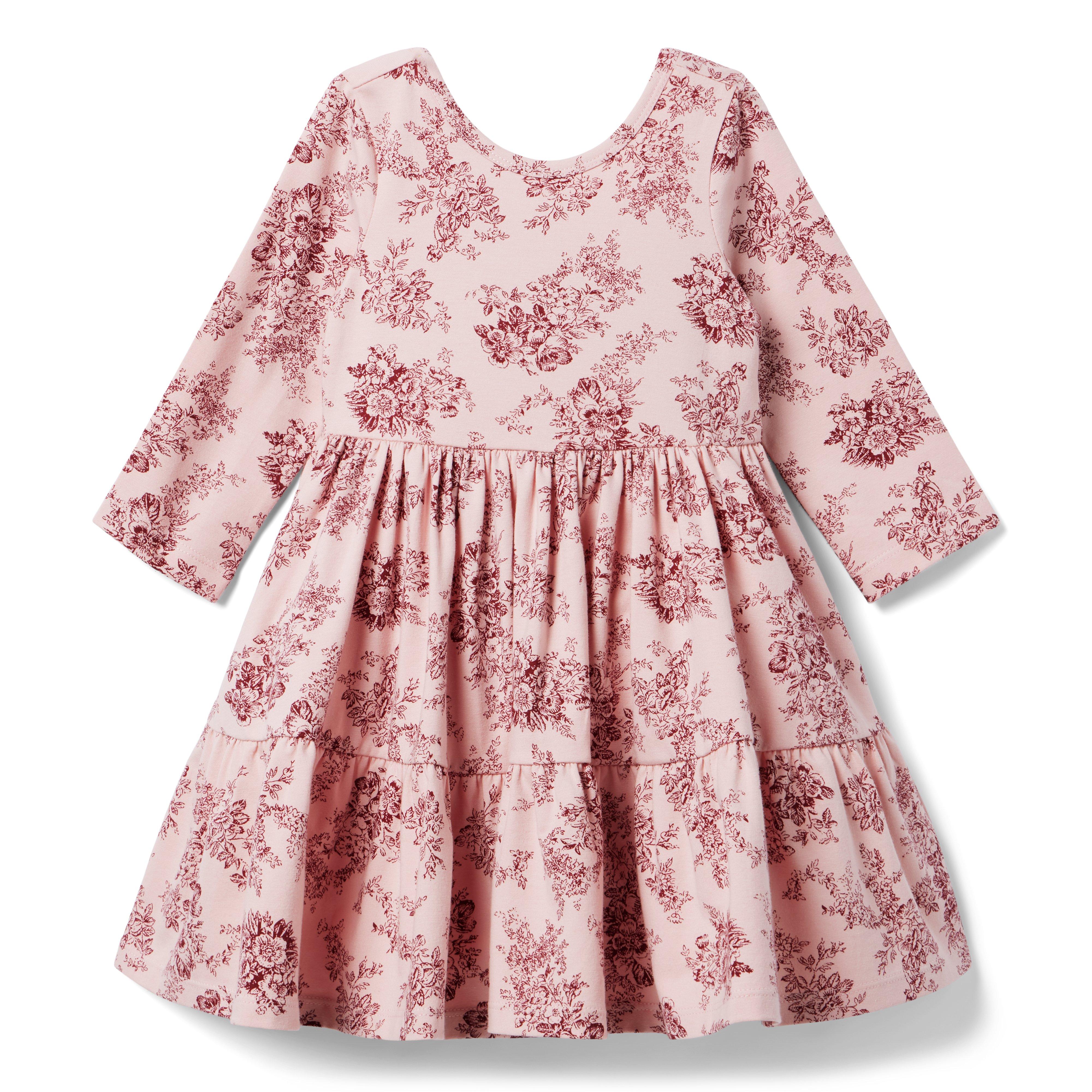 Girl Peach Skin Floral The Everyday 3/4 Sleeve Dress by Janie and Jack