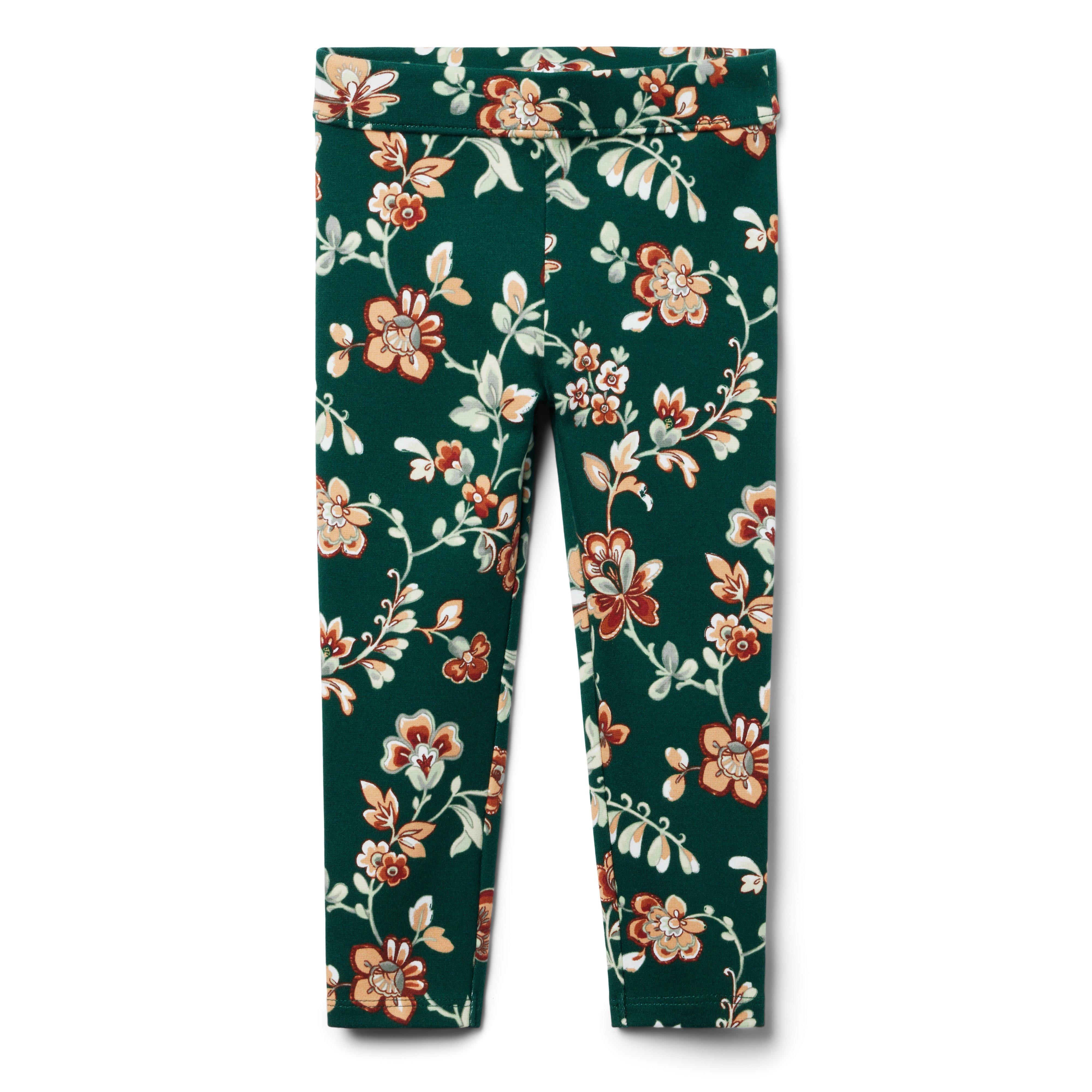 Floral Button Cuff Ponte Pant