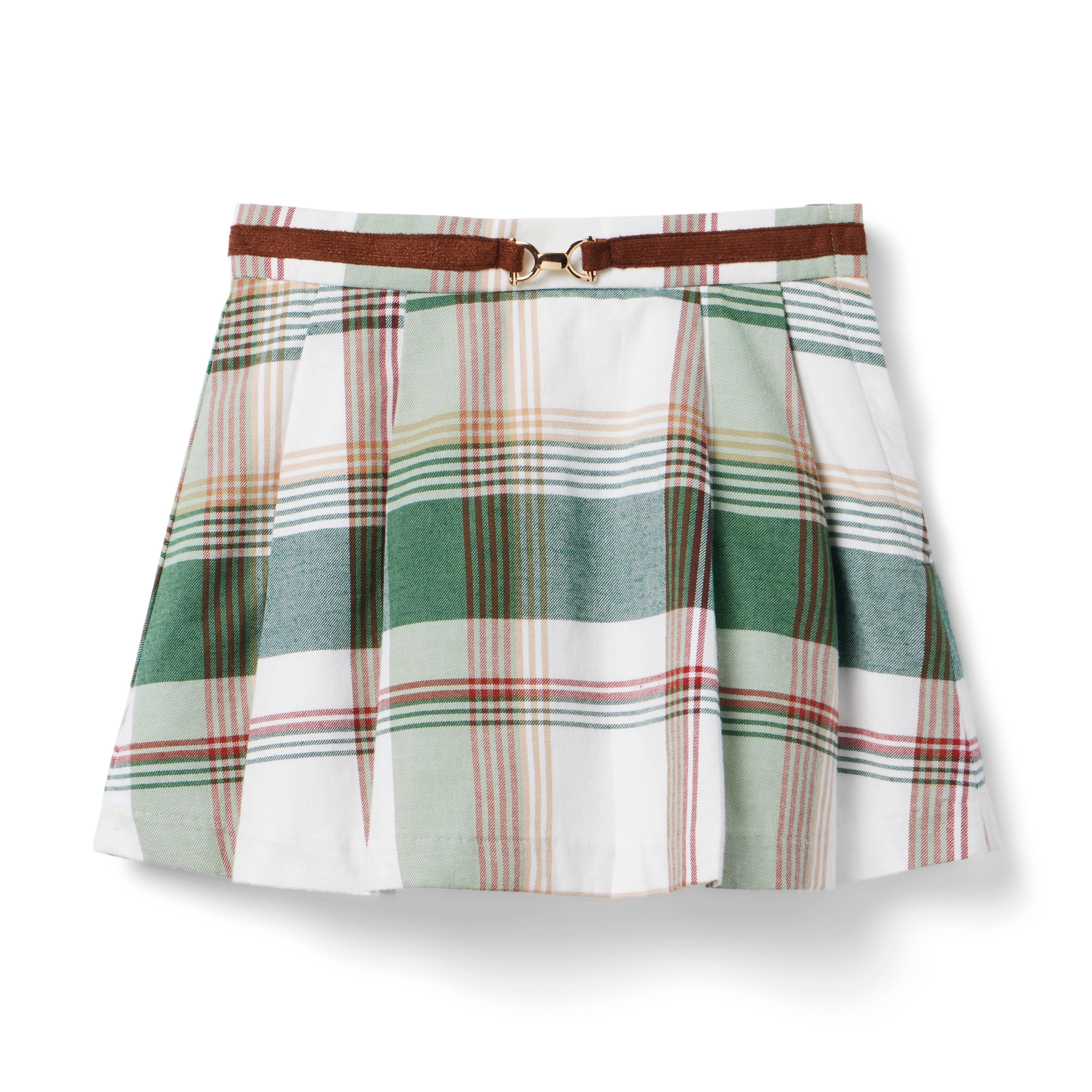 Plaid Pleated Skirt