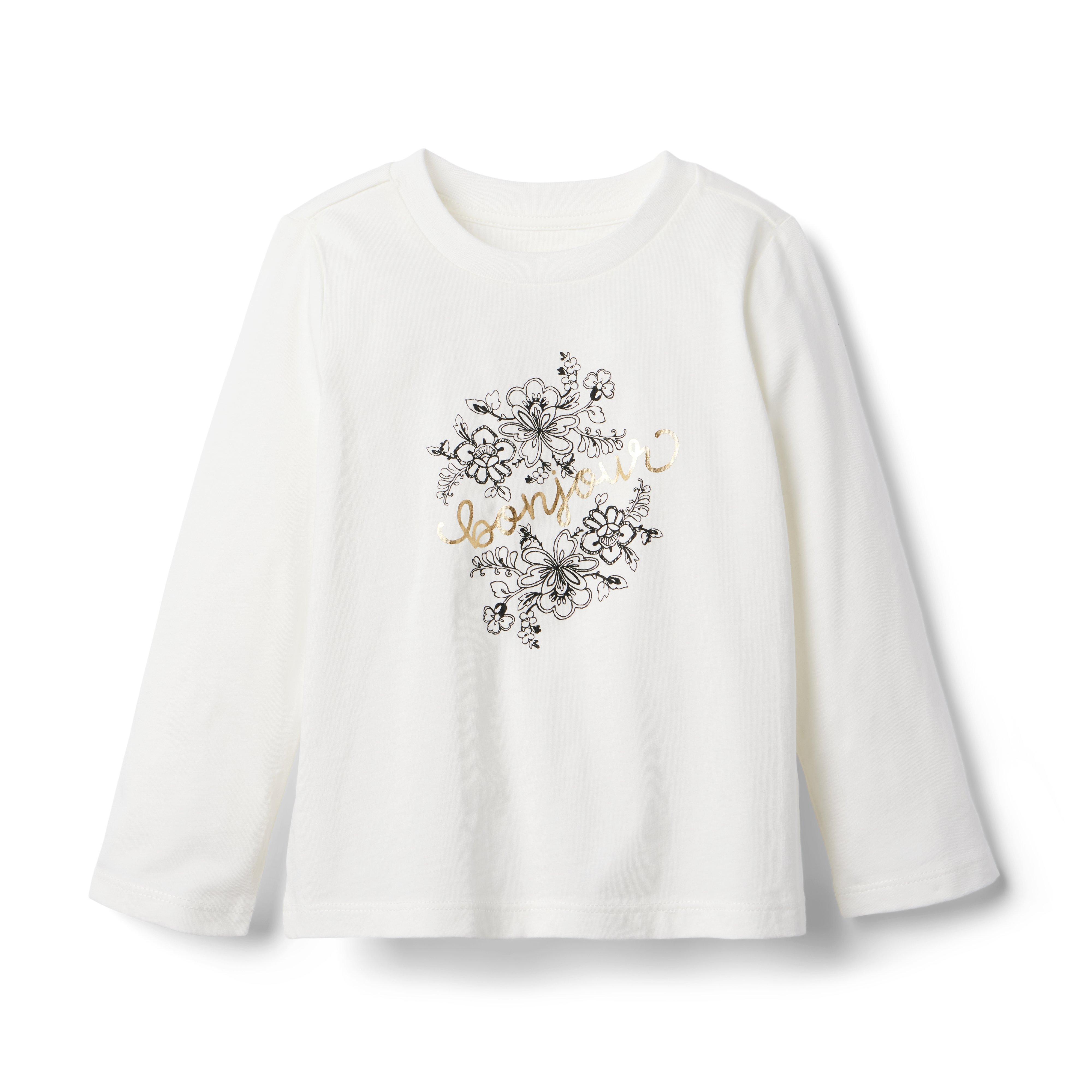 Girl Jet Ivory Bonjour Tee by Janie and Jack