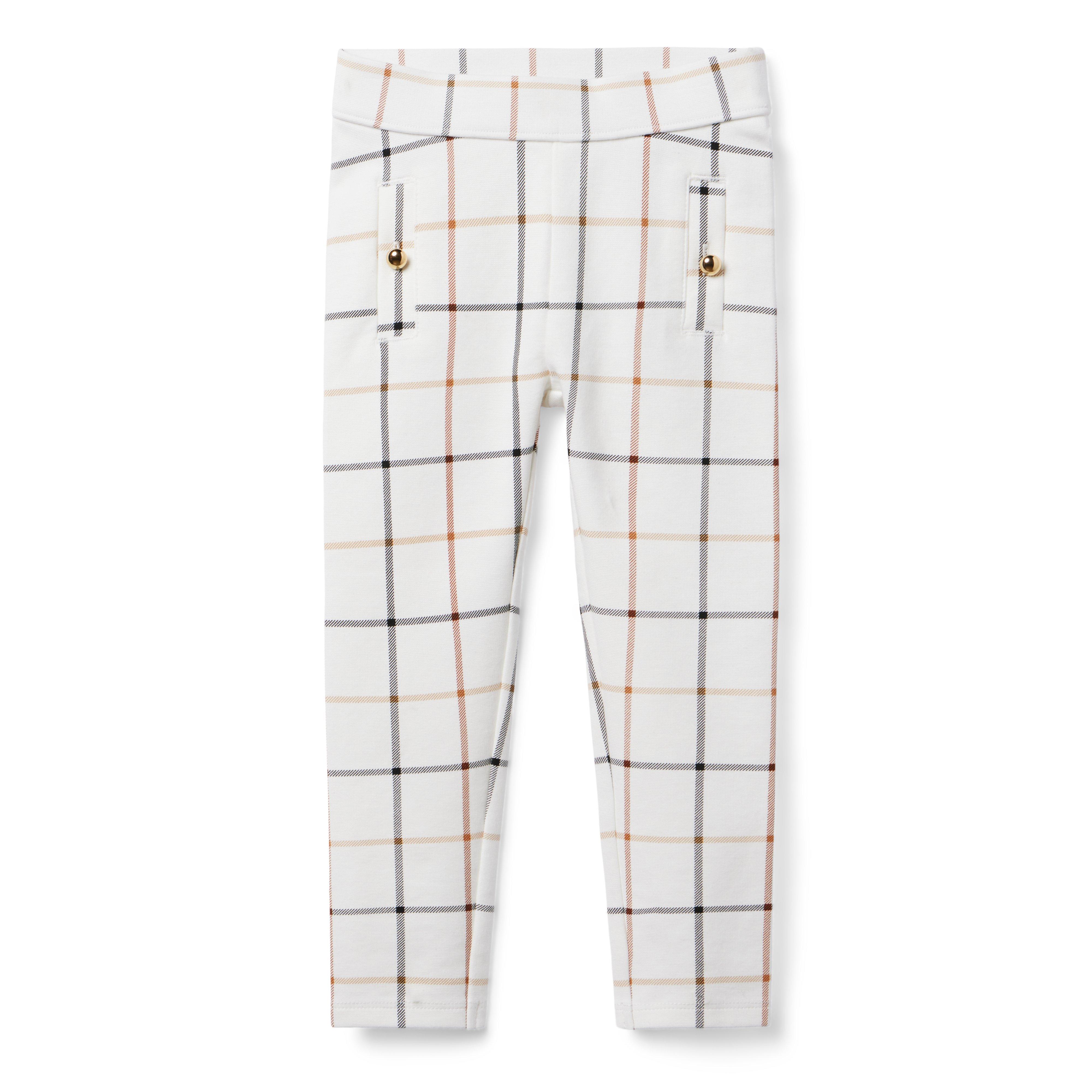 Plaid Button Ponte Pant image number 0