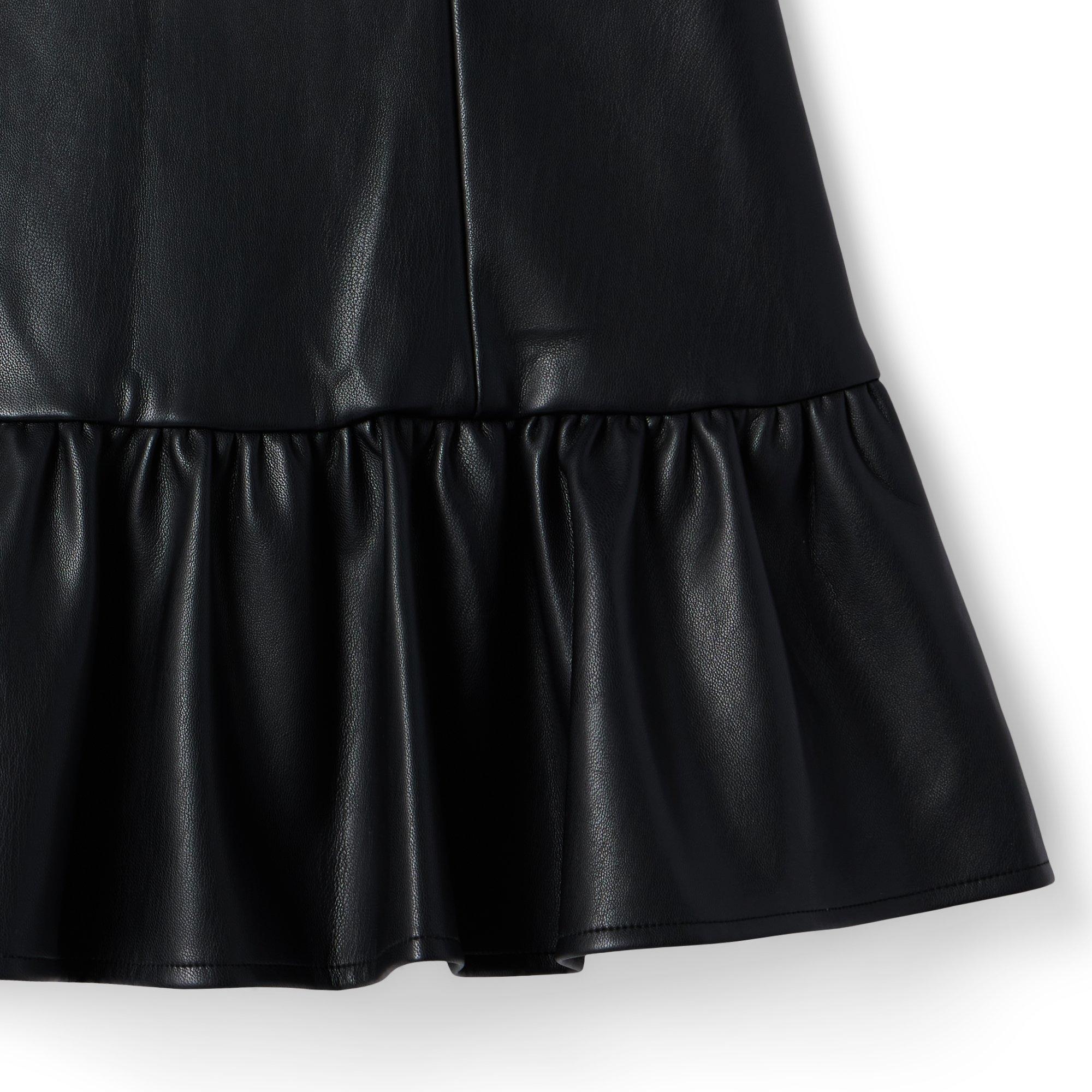 The Faux Leather Ruffle Skirt image number 1
