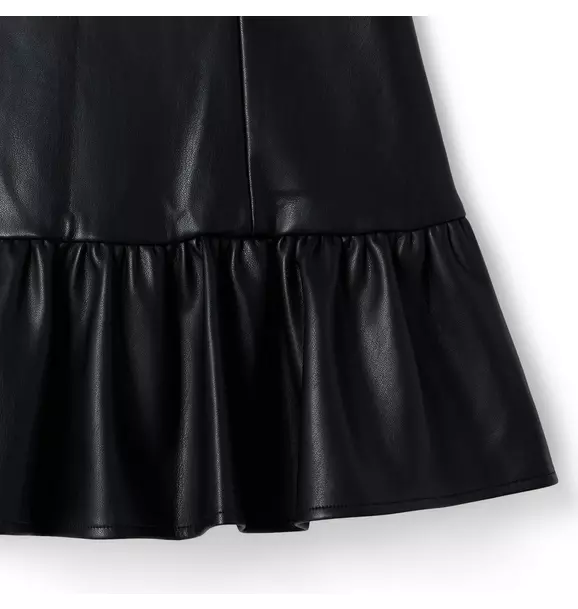 The Faux Leather Ruffle Skirt image number 1