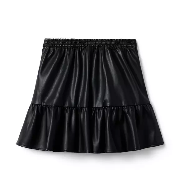 The Faux Leather Ruffle Skirt image number 2