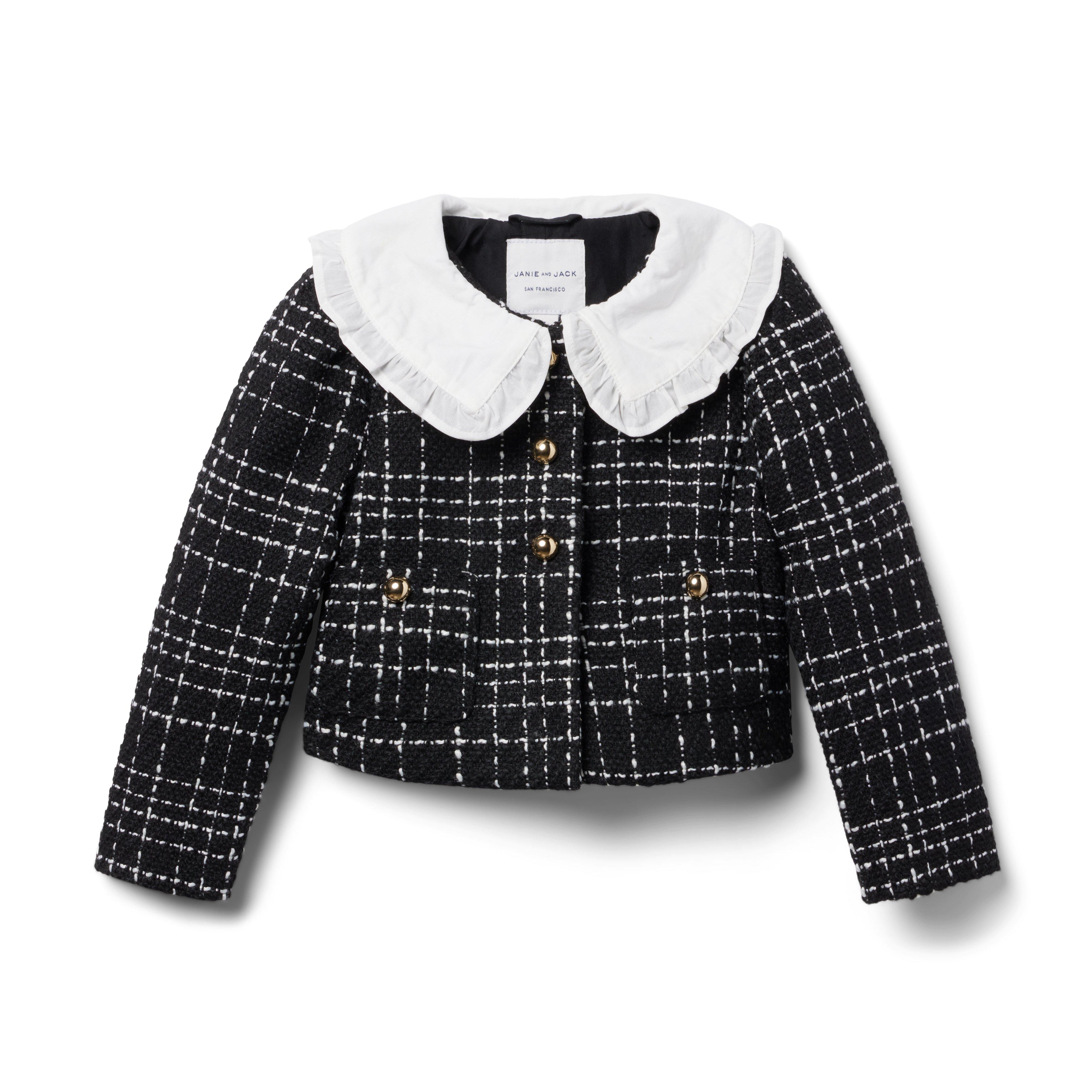 Girl JJ Black The Downtown Tweed Cropped Jacket by Janie and Jack