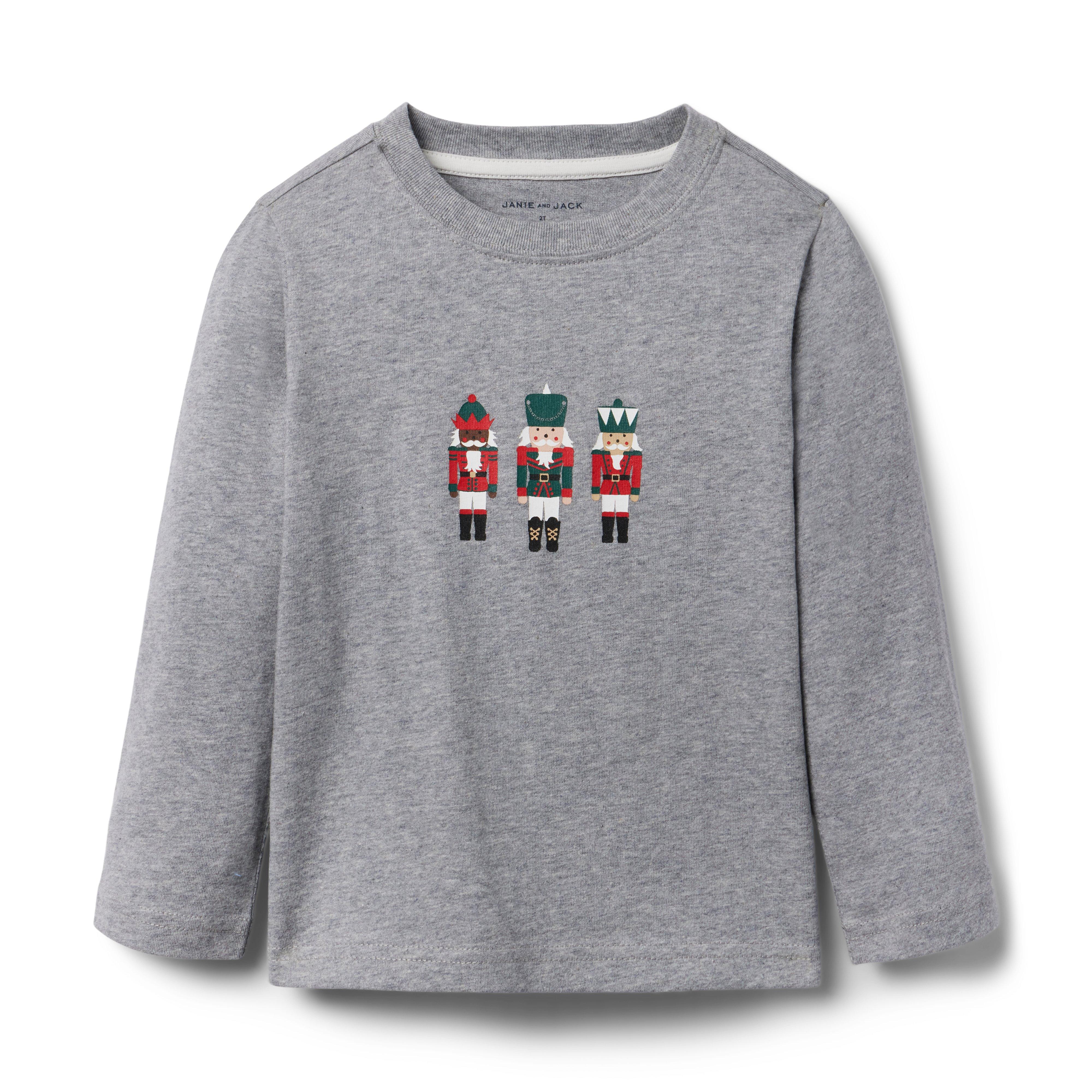 Boy Classic Grey Heather Nutcracker Trio Tee by Janie and Jack