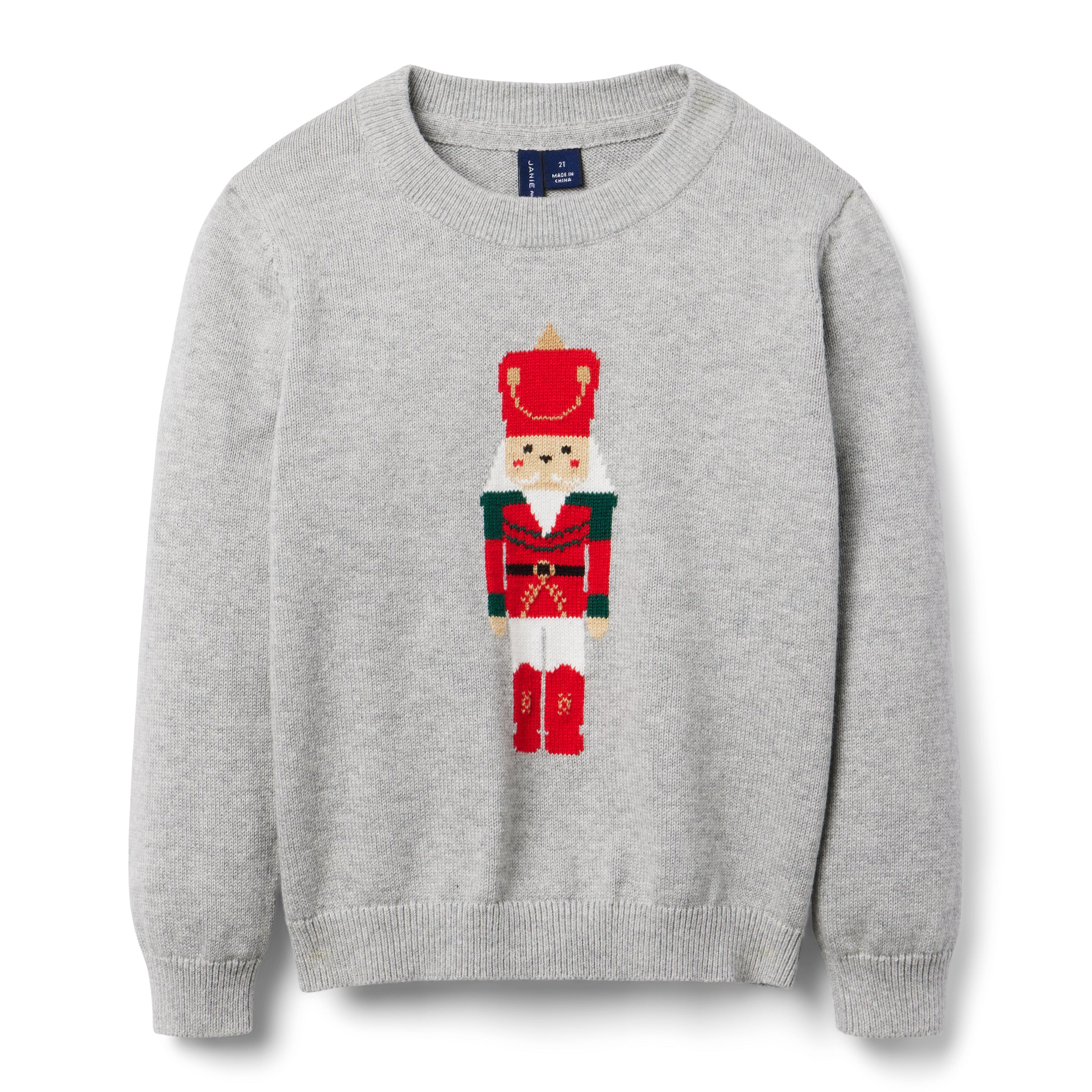 Boy Classic Grey Heather Nutcracker Sweater by Janie and Jack