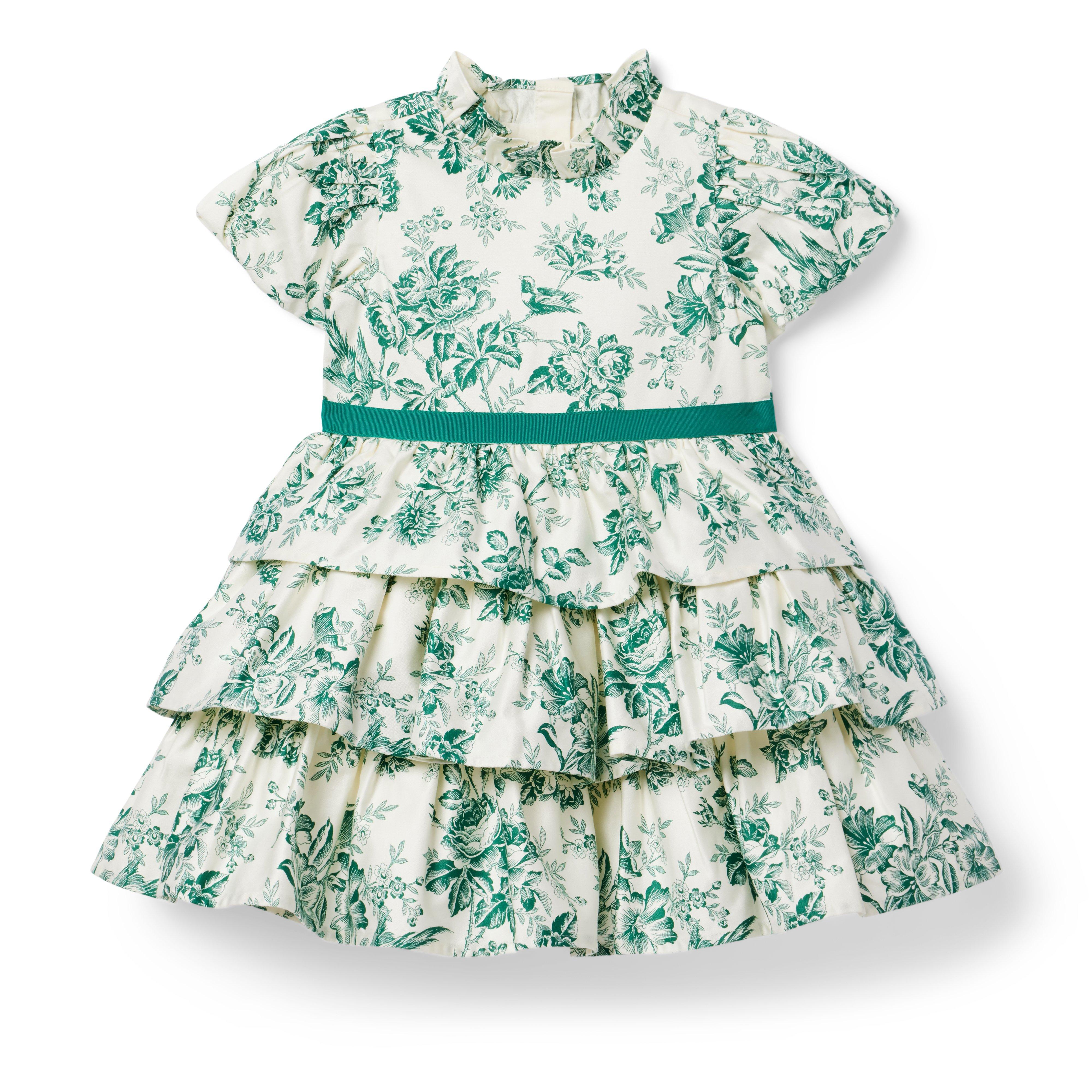 Floral Toile Tiered Dress