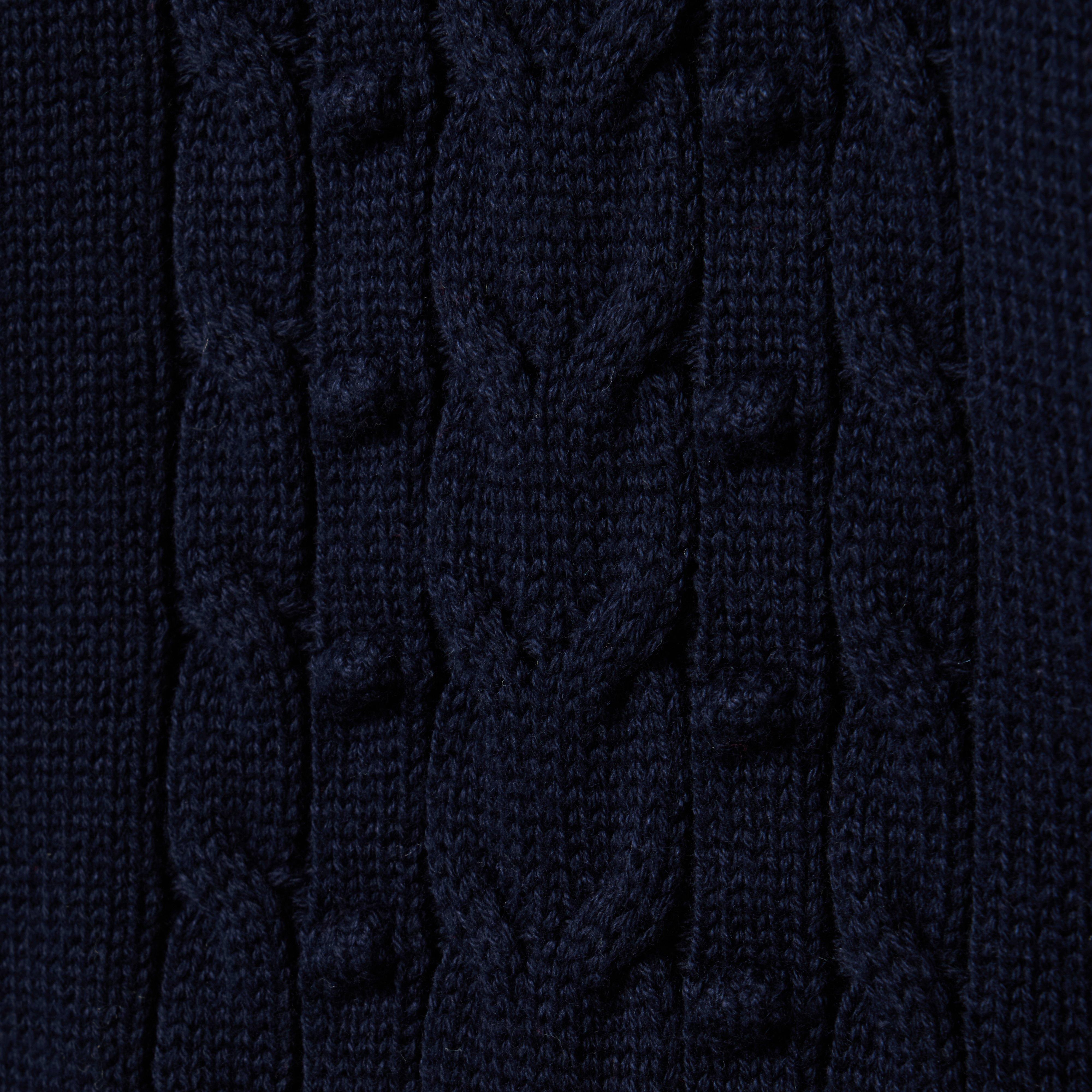 Cable Knit Tartan Collar Sweater image number 2