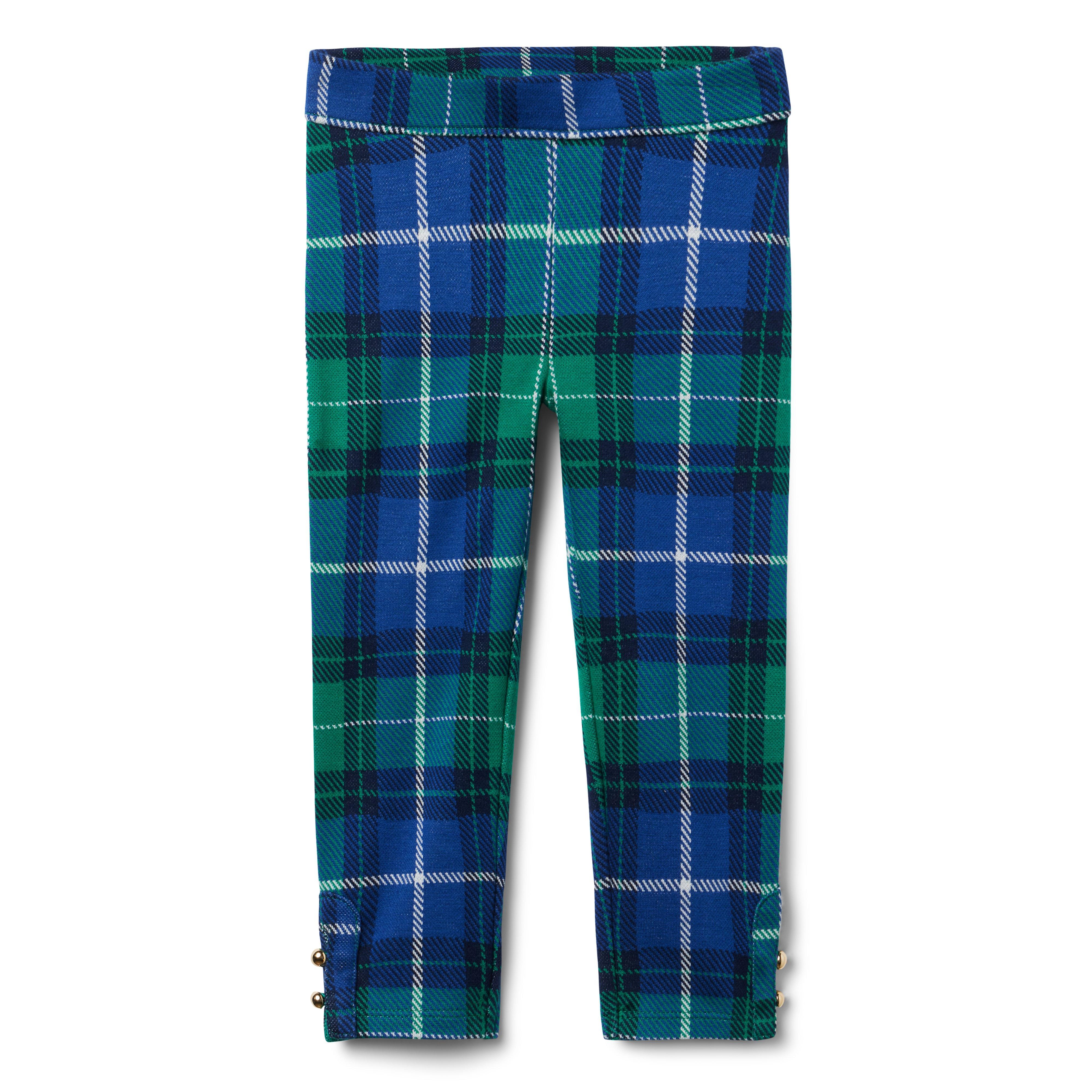 Tartan Button Cuff Jacquard Pant