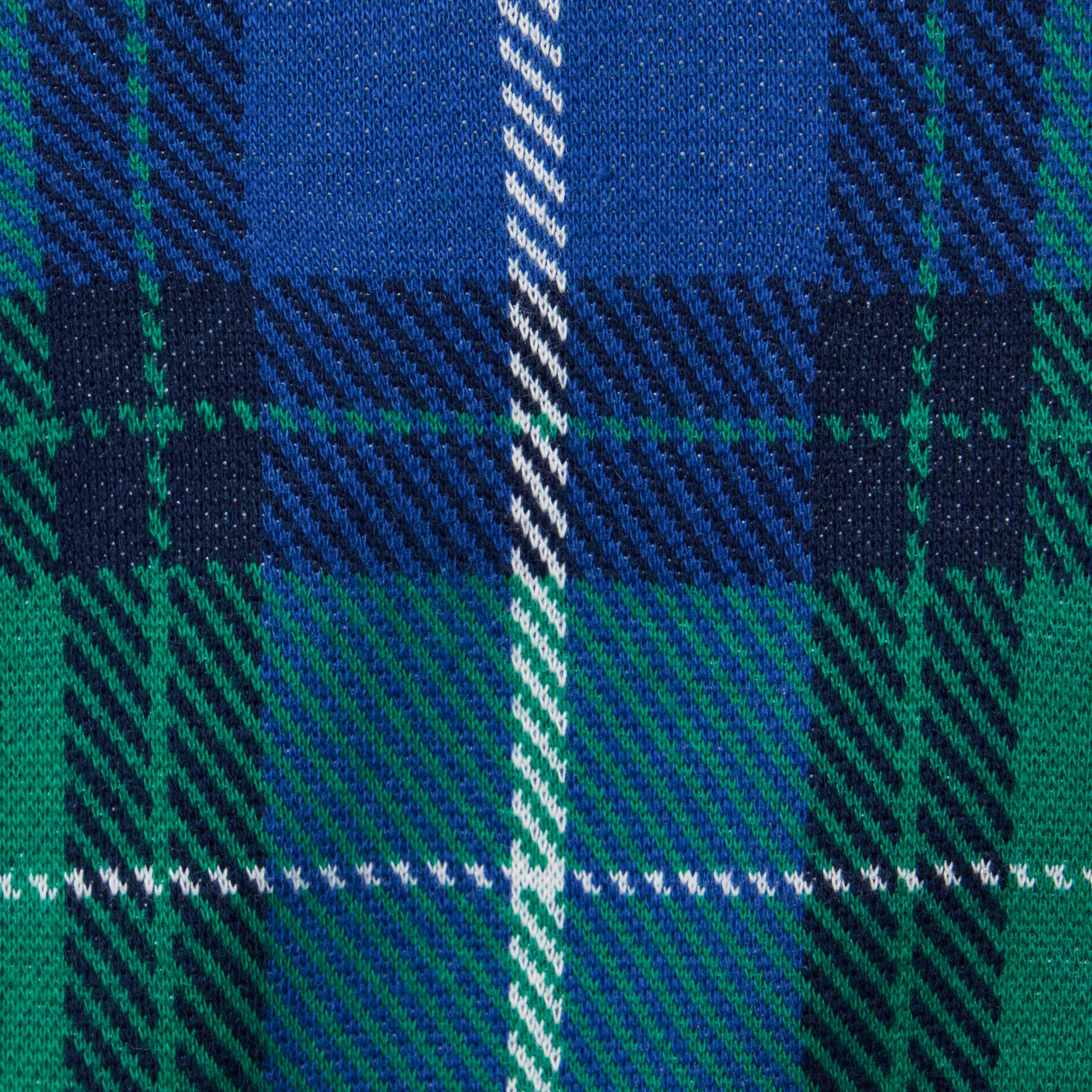 Tartan Button Cuff Jacquard Pant