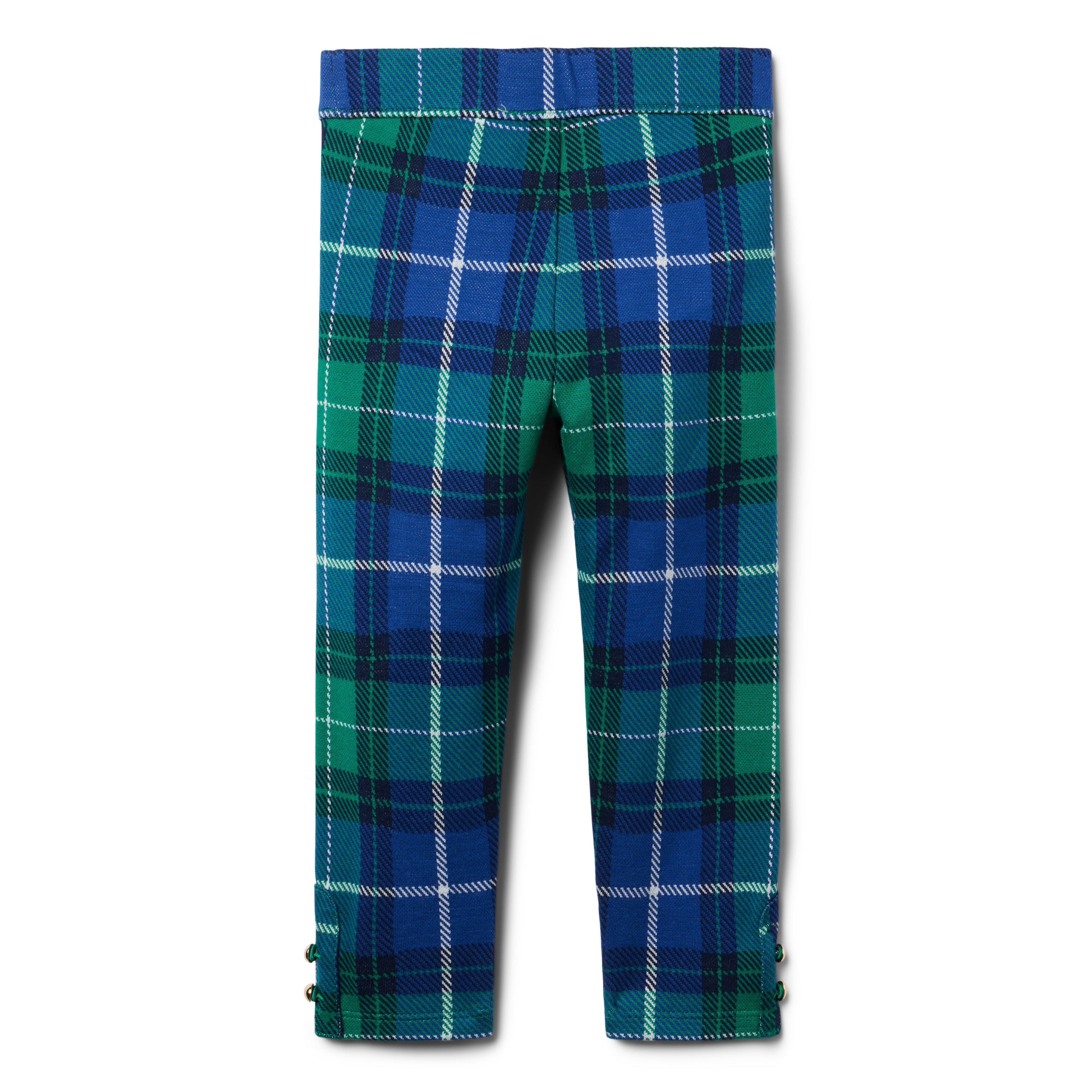 Tartan Button Cuff Jacquard Pant