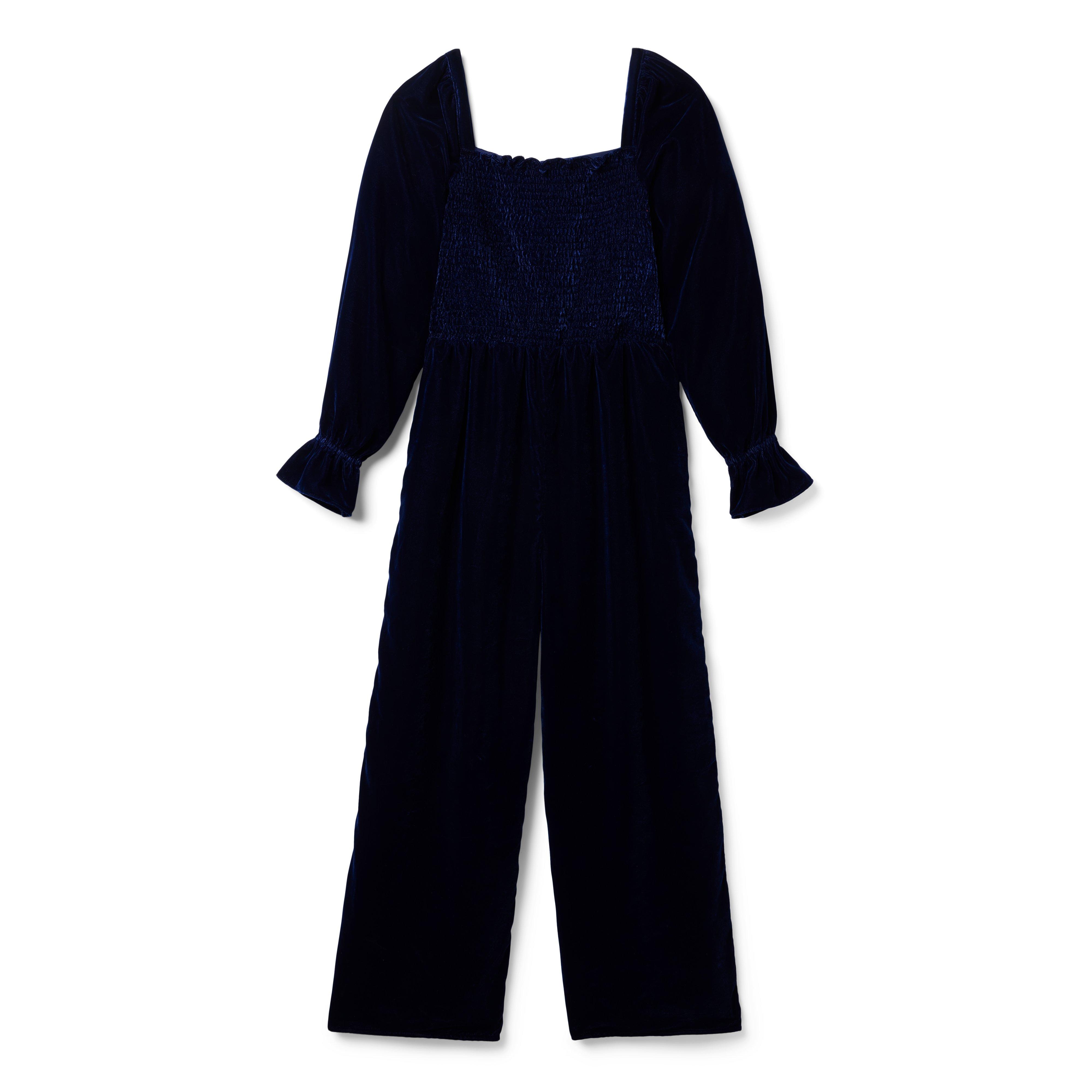 Girl Dark Marine Jumpsuit Jack and Velvet by Smocked Janie