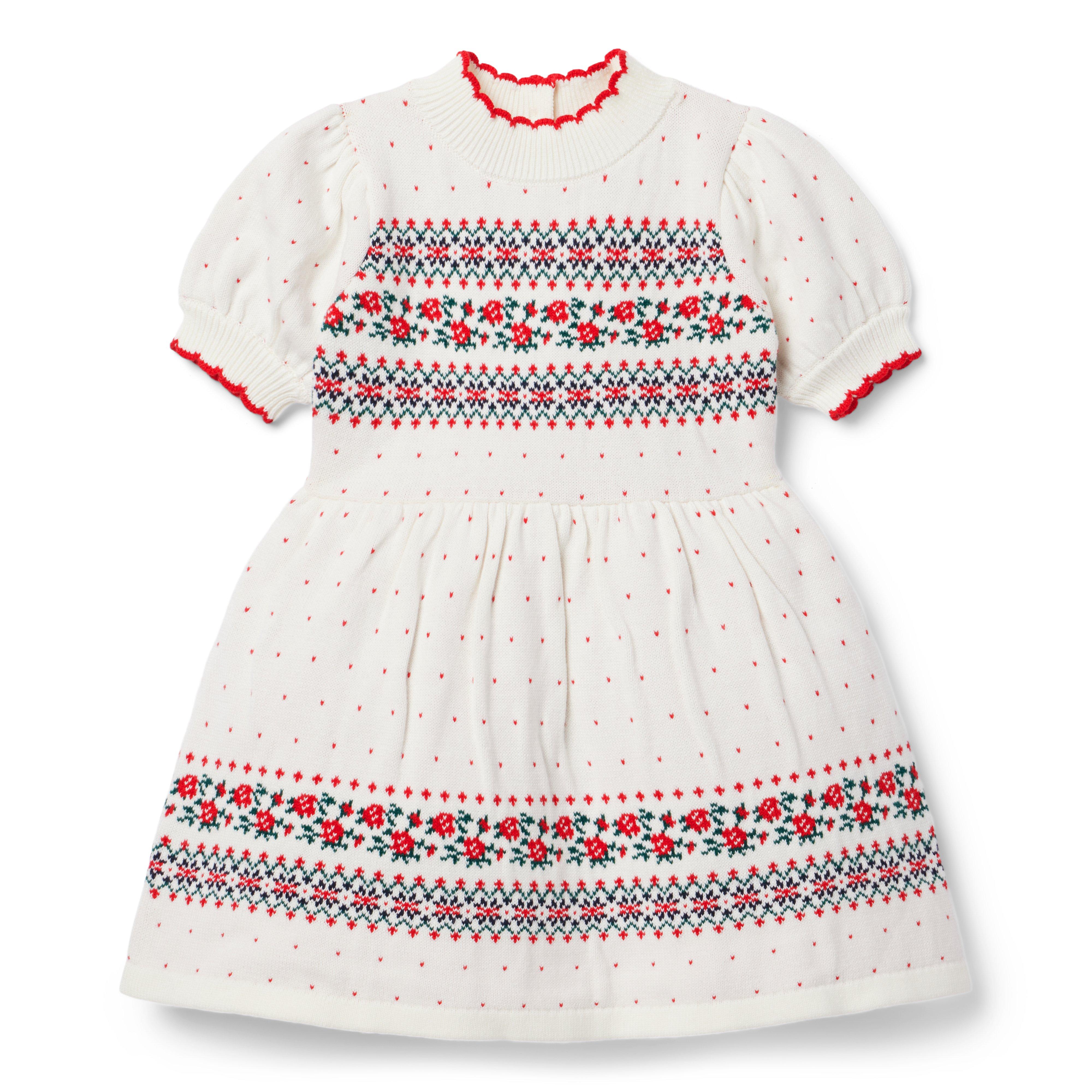 Fair Isle Rose Sweater Dress image number 1