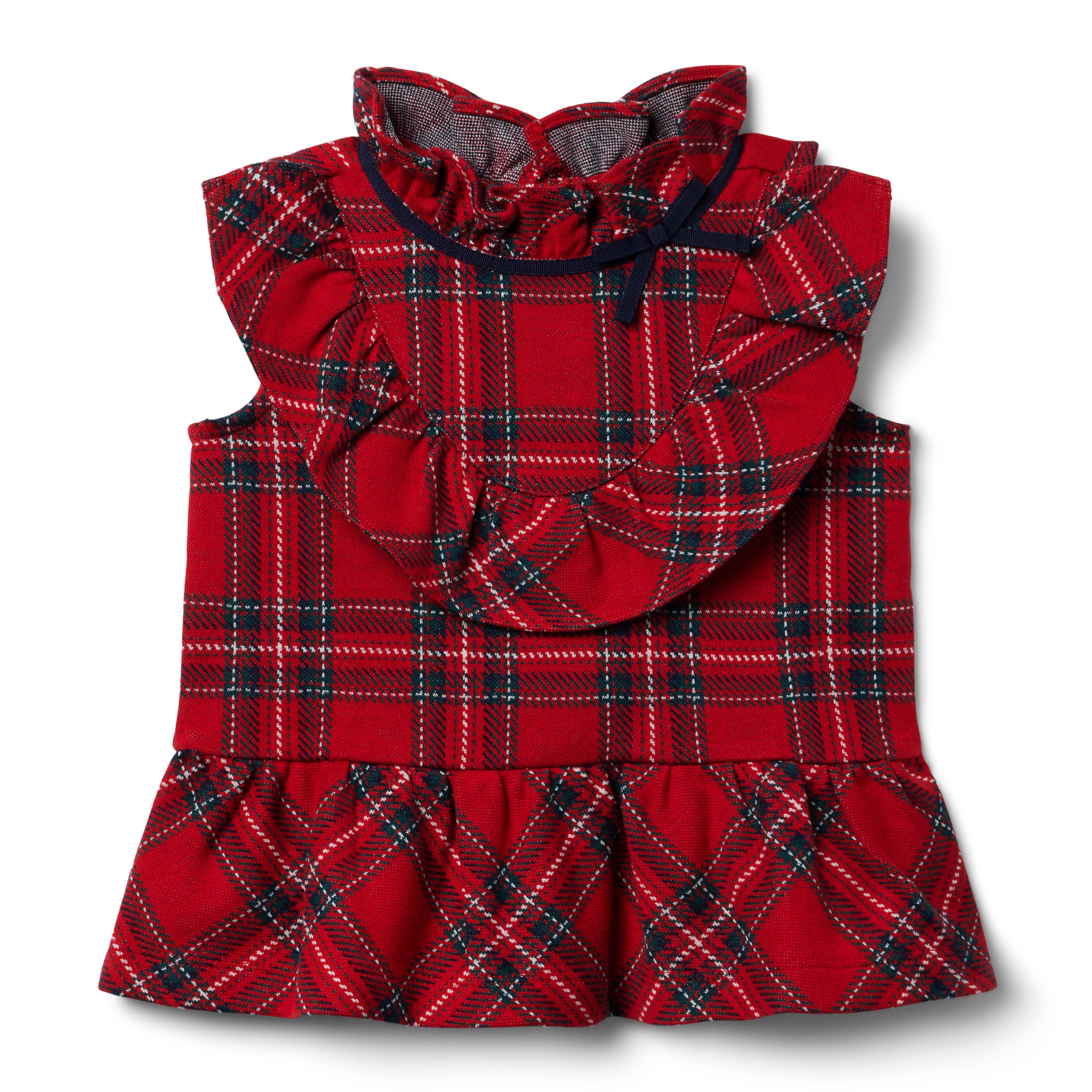 Tartan Ruffle Peplum Top image number 0