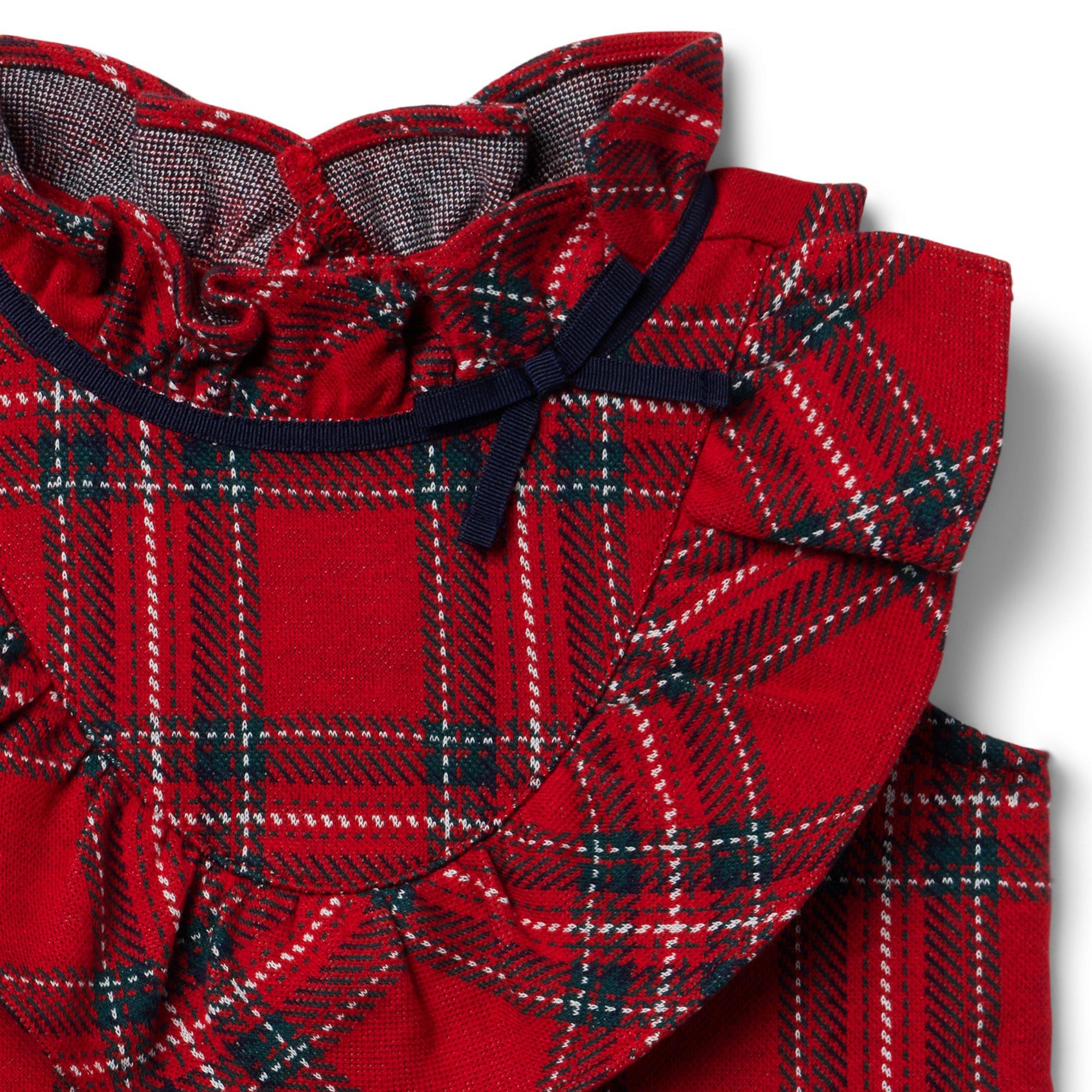 Tartan Ruffle Peplum Top image number 3