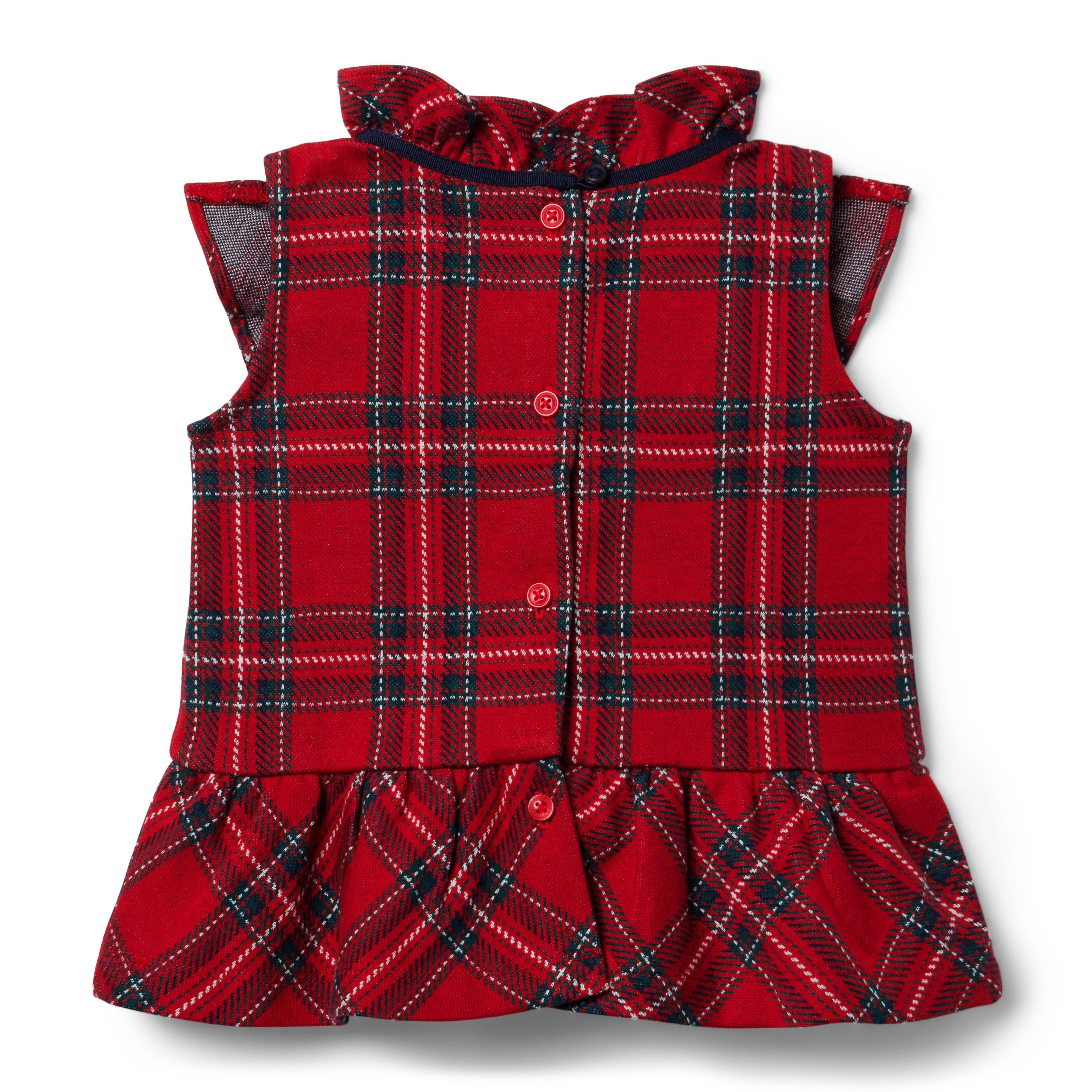 Tartan Ruffle Peplum Top image number 1