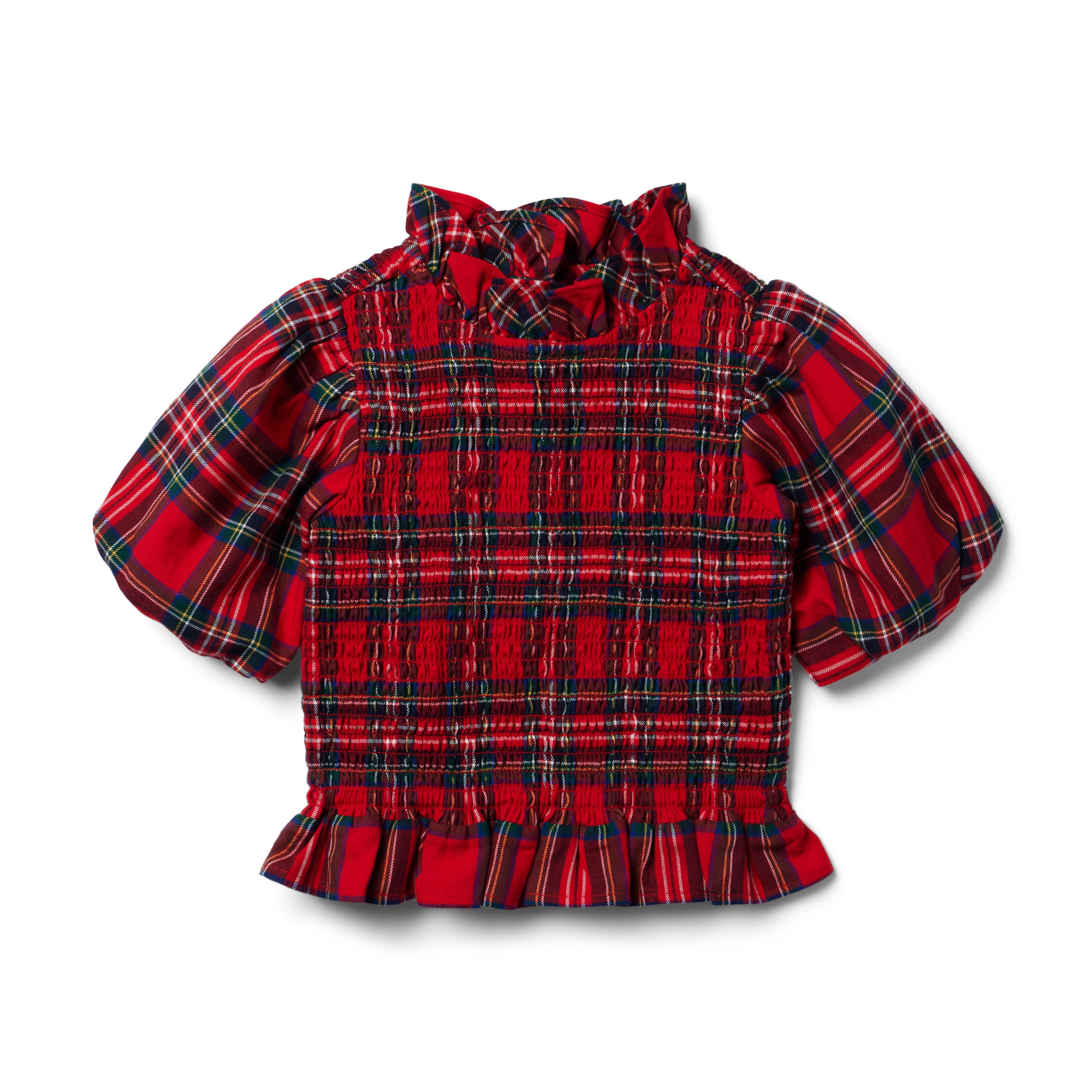 The Tartan Holiday Smocked Top  image number 0