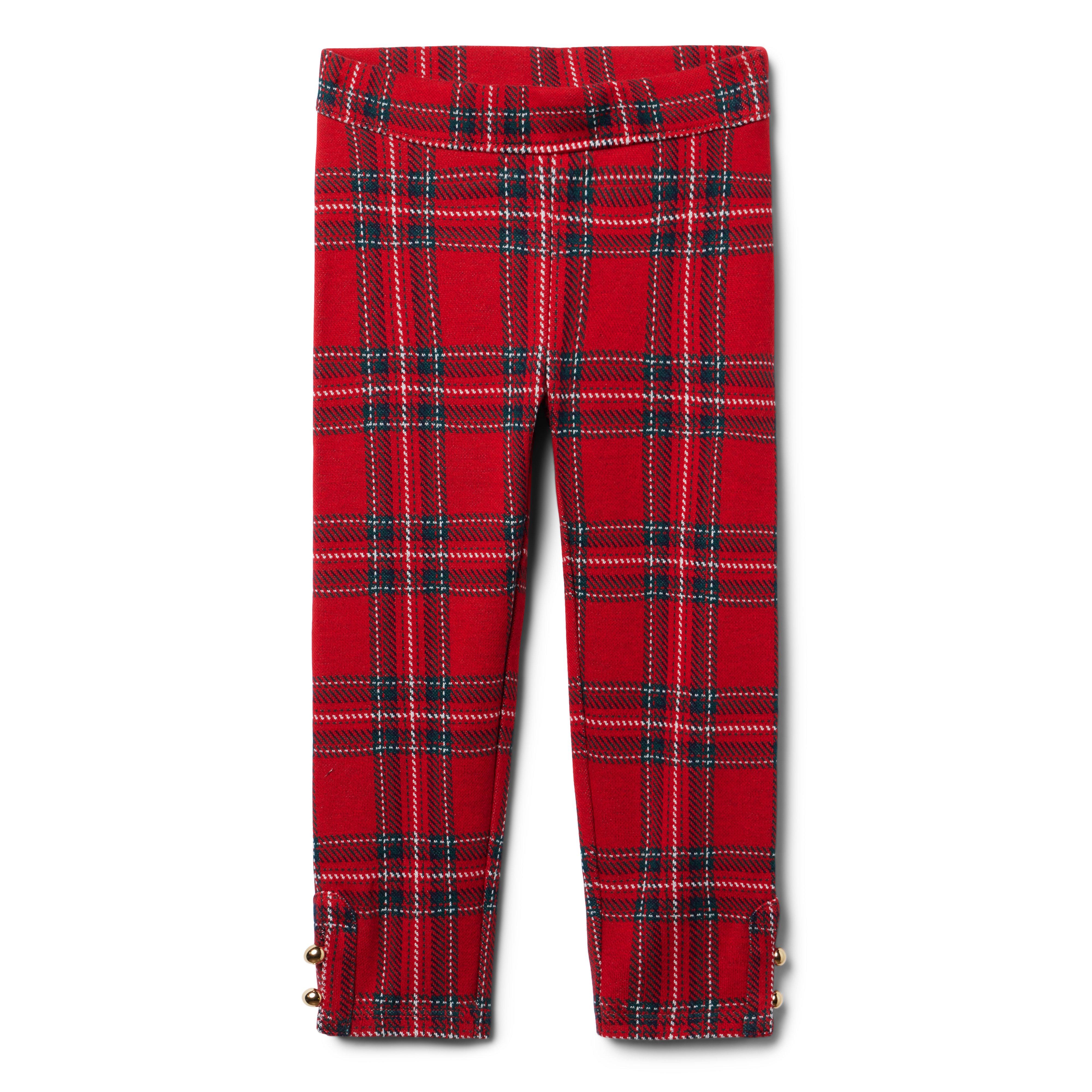 Tartan Button Cuff Jacquard Pant