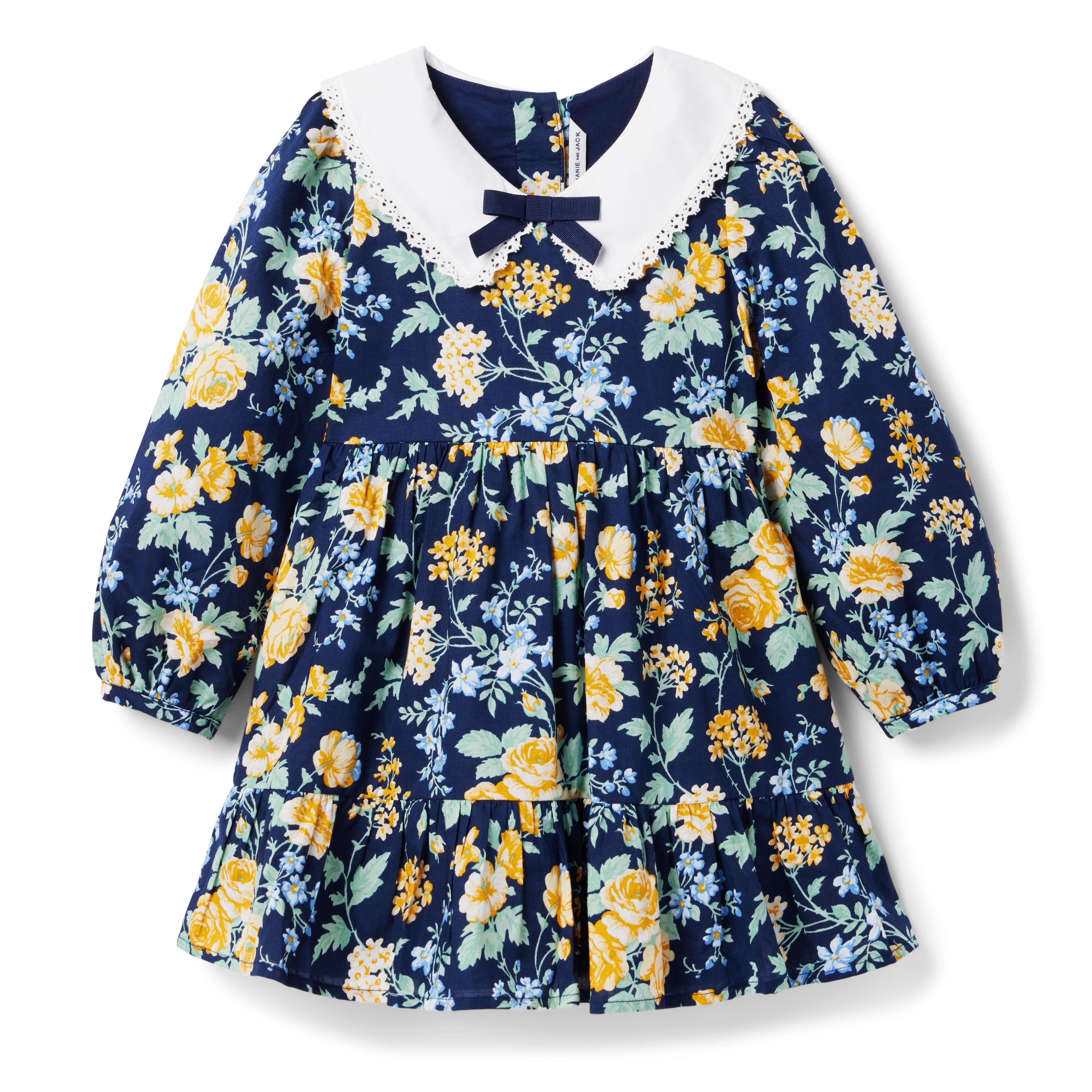 Floral Bow Collar Dress image number 0