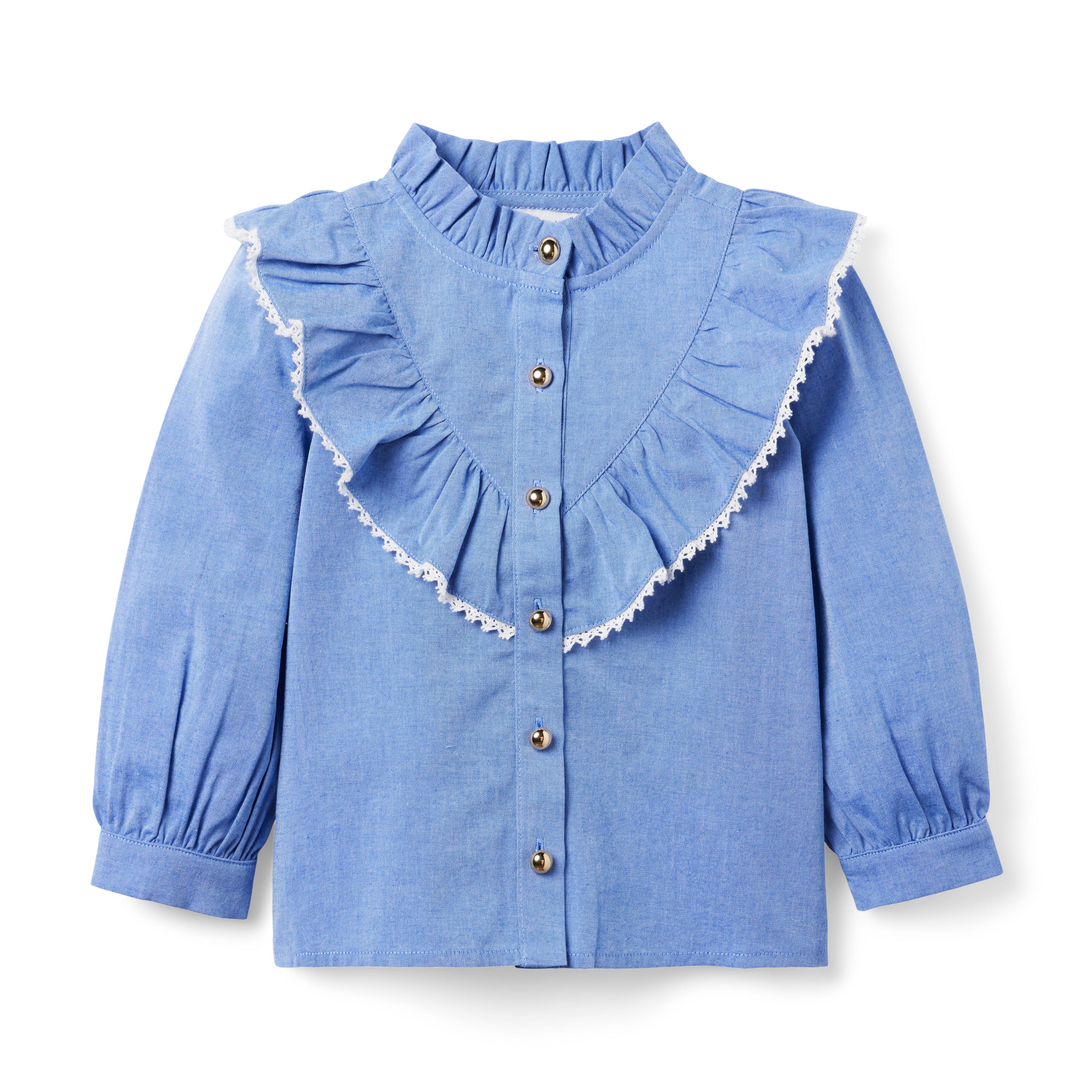 Girl Oxford Blue The Equestrian Show Top by Janie and Jack
