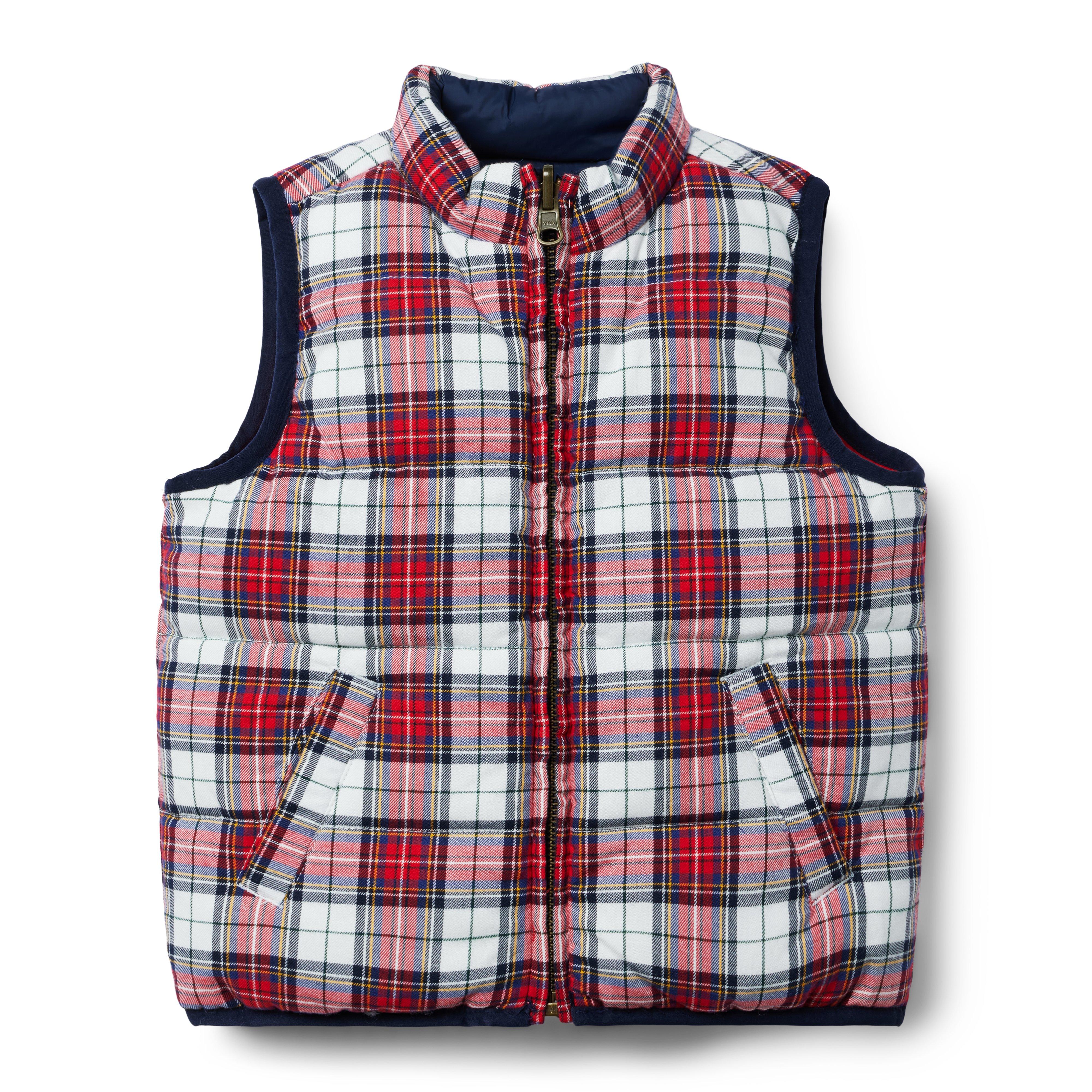 The Reversible Tartan Puffer Vest image number 1