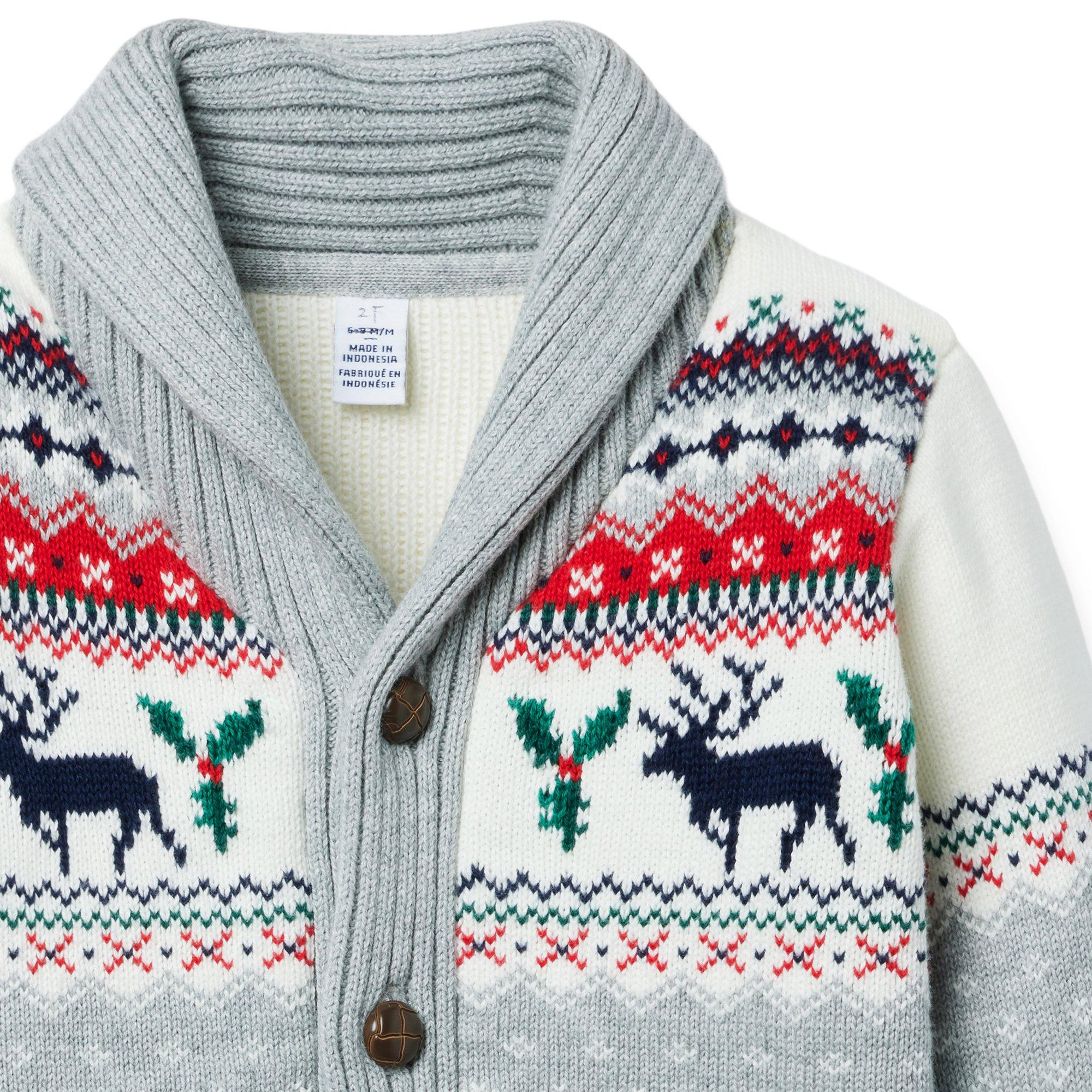 The Reindeer Fair Isle Cardigan  image number 3