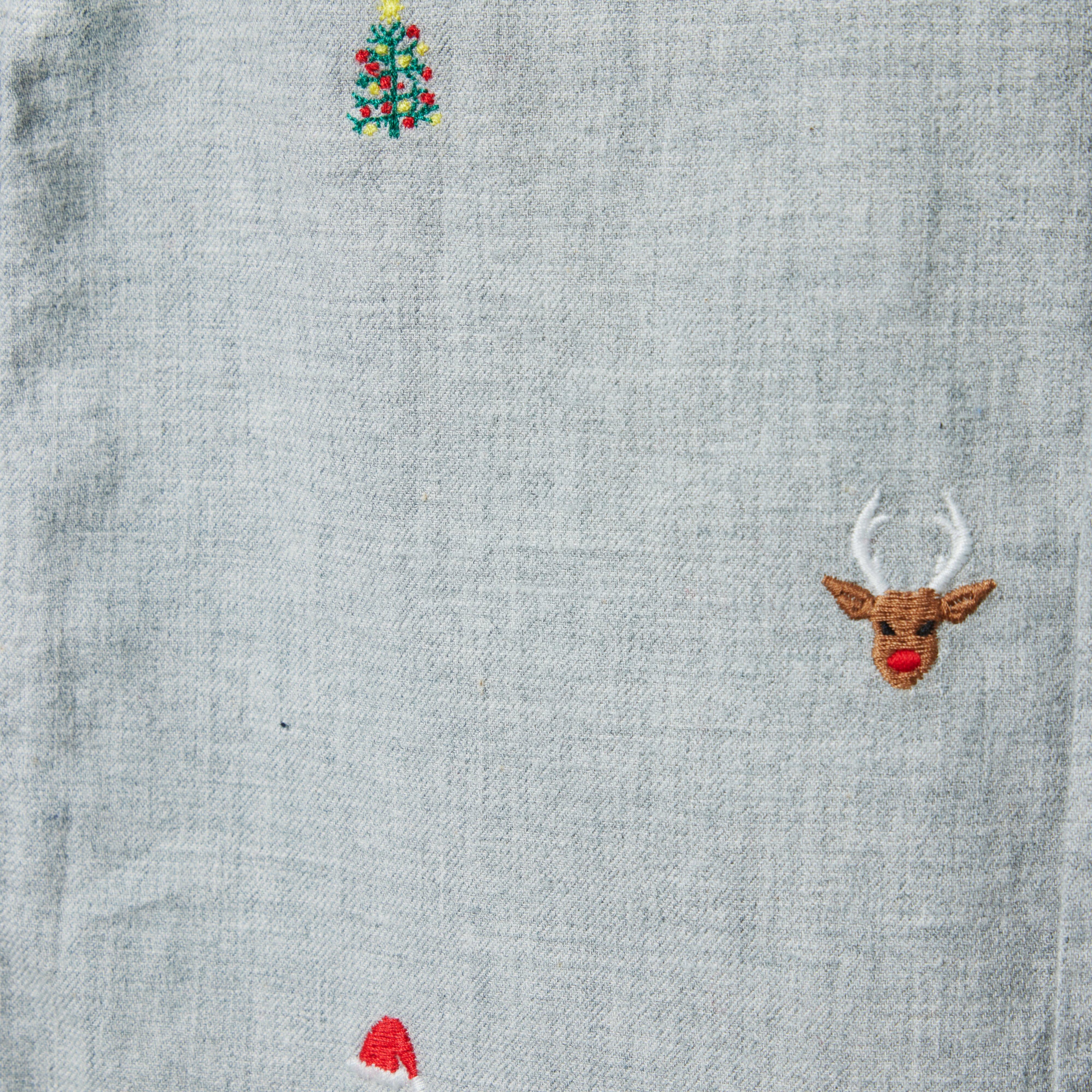 Embroidered Flannel Shirt