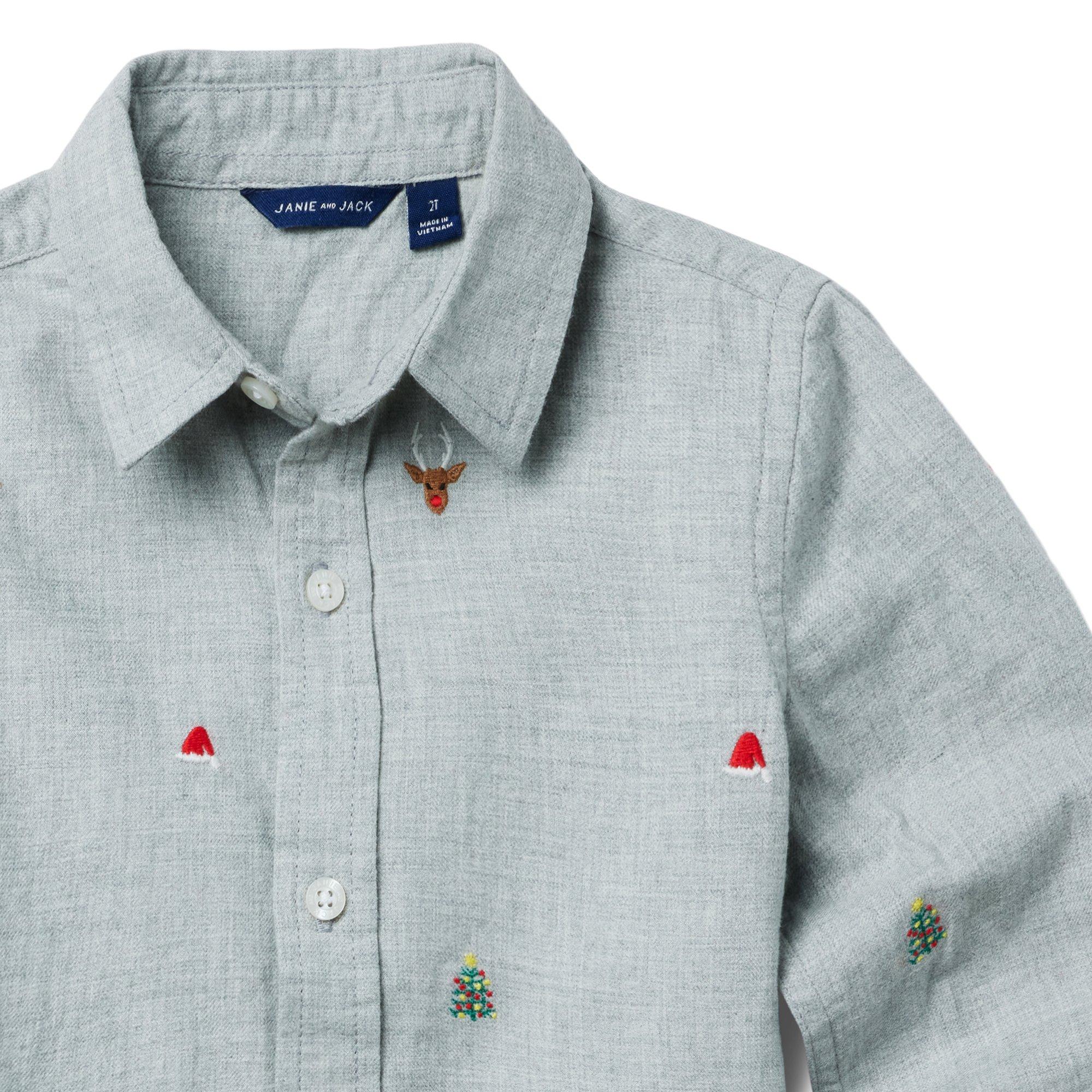 Embroidered Flannel Shirt image number 4