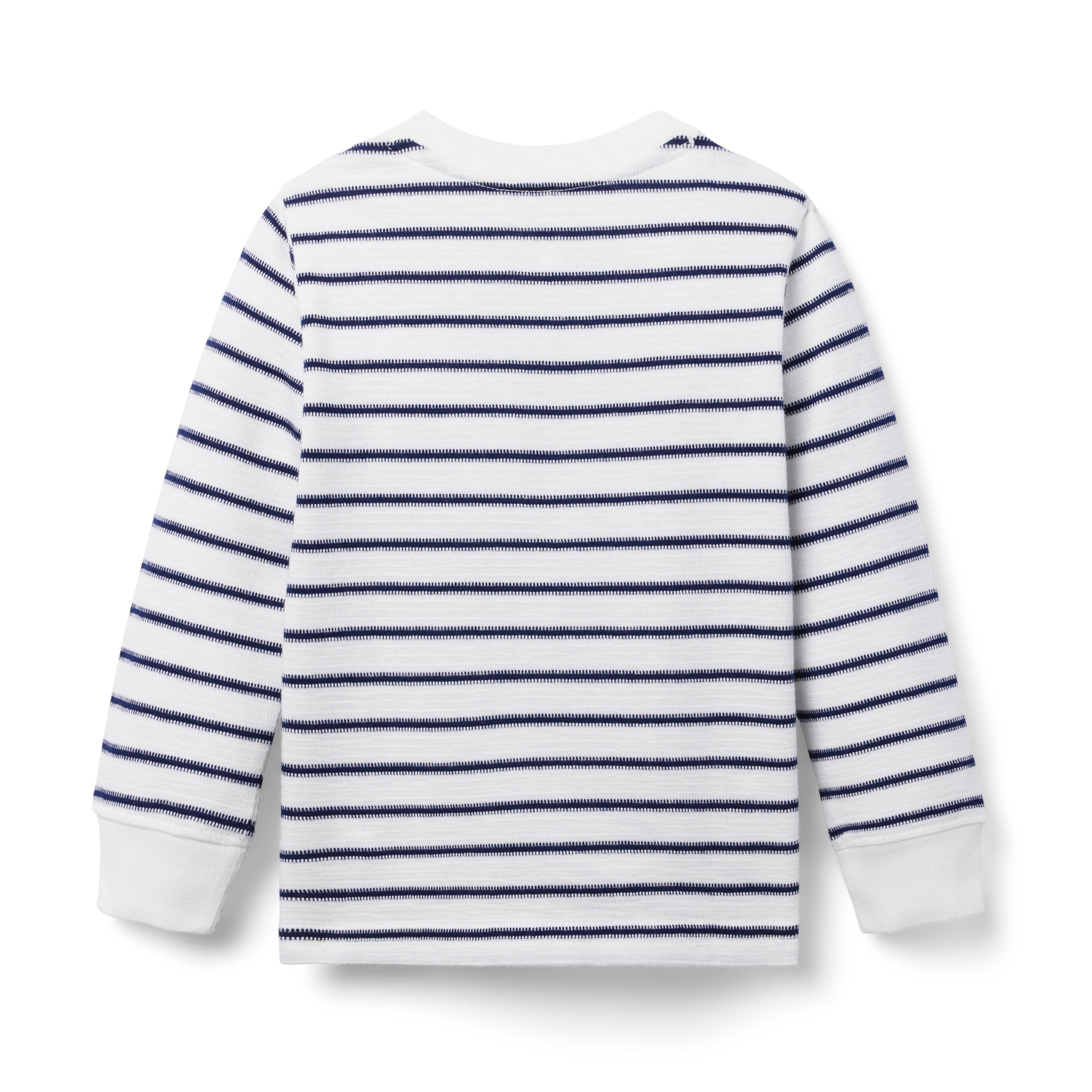 The Striped Jacquard Henley Tee image number 1