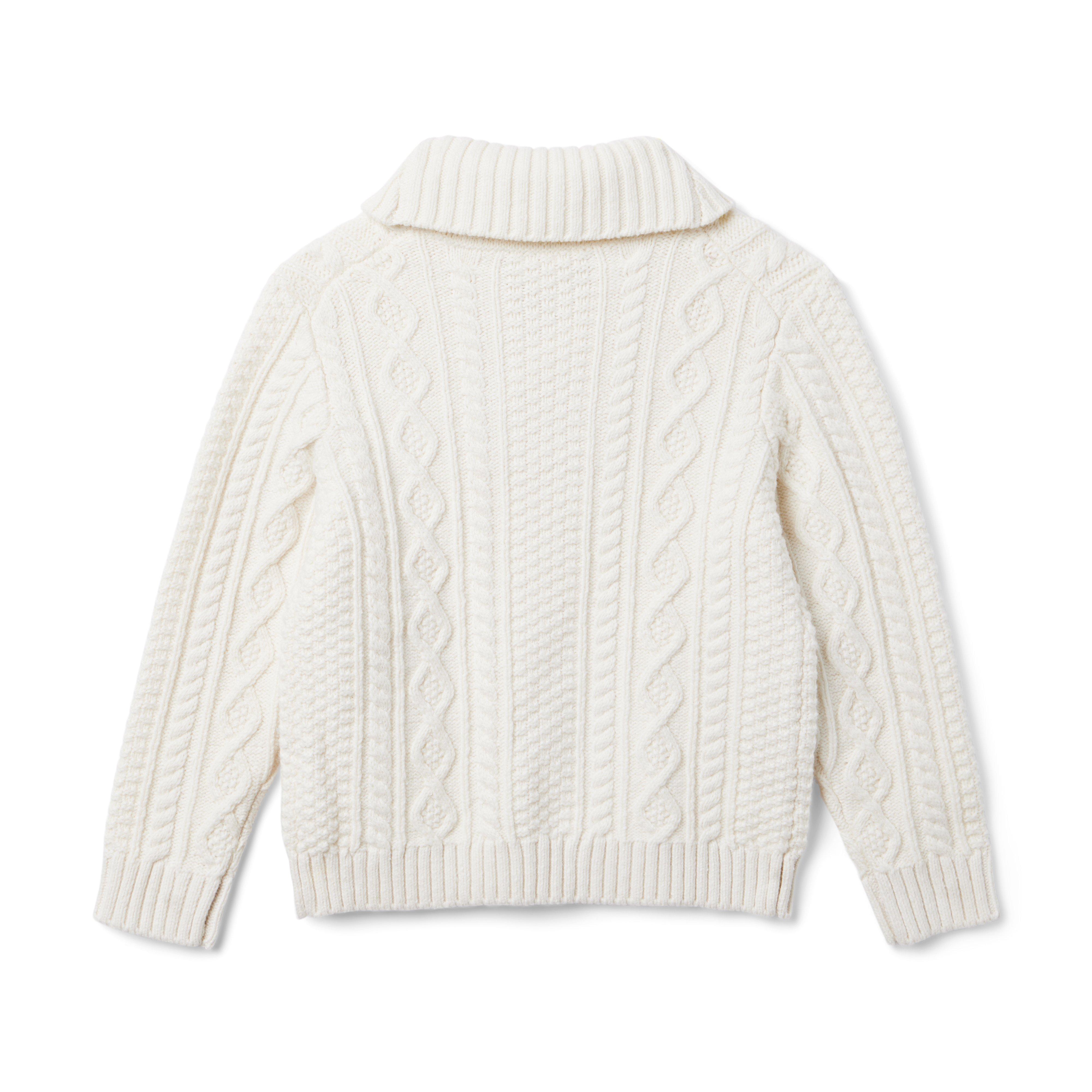 Boy Antique White The Cable Knit Sweater by Janie and Jack