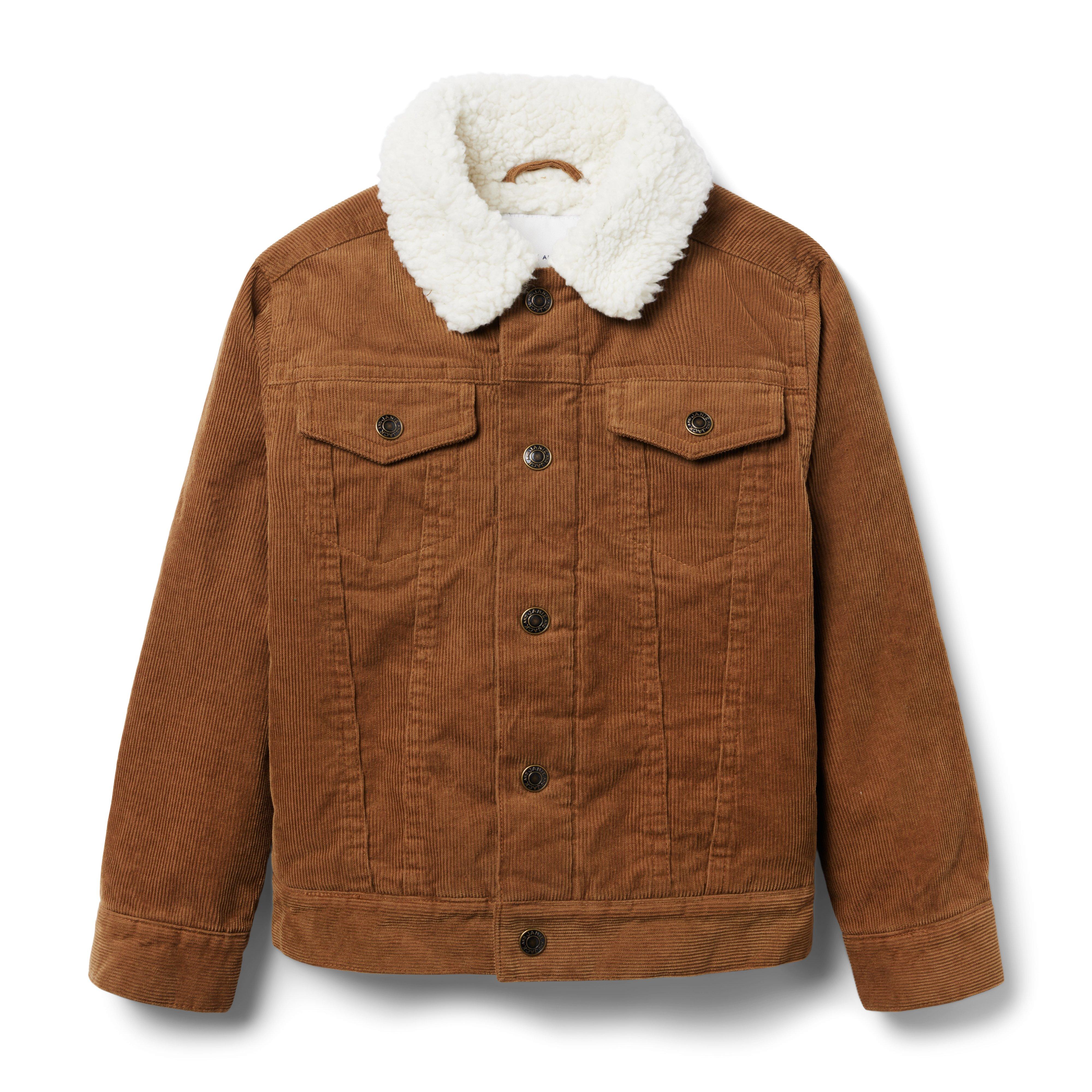 Corduroy Trucker Sherpa Collar Jacket image number 0