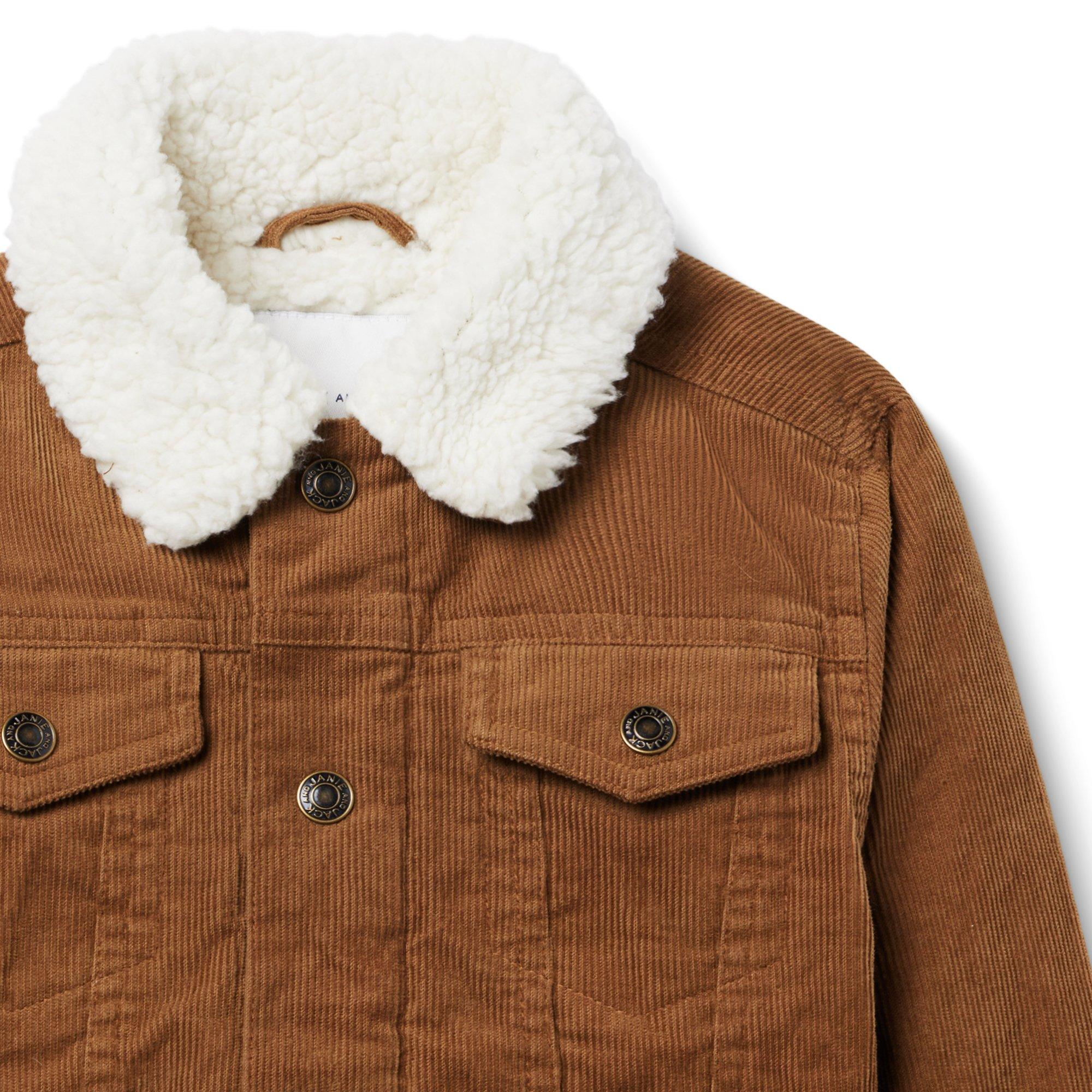Corduroy Trucker Sherpa Collar Jacket image number 3