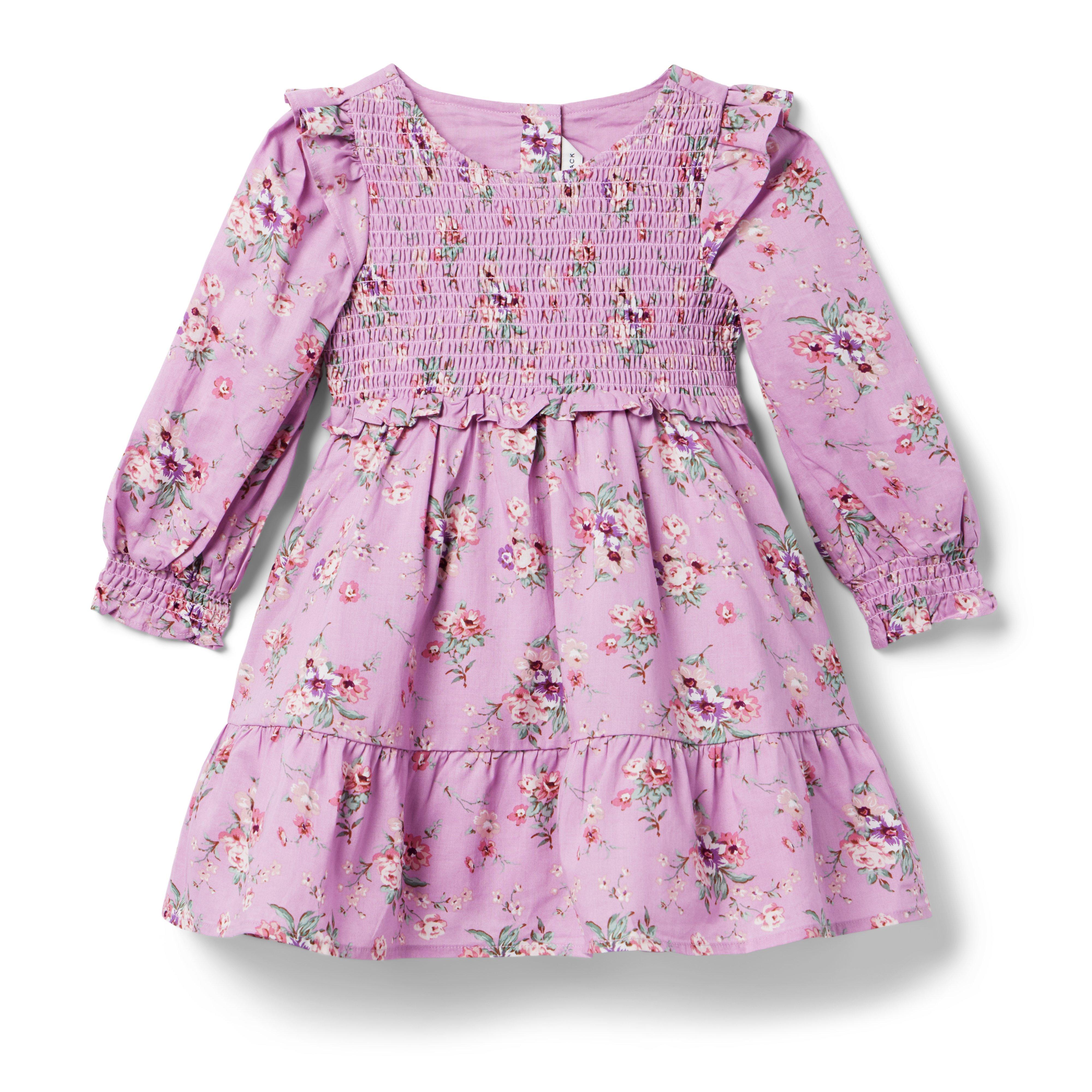 Girl Lavender Herb Floral The Eloise Smocked Dress by Janie and Jack