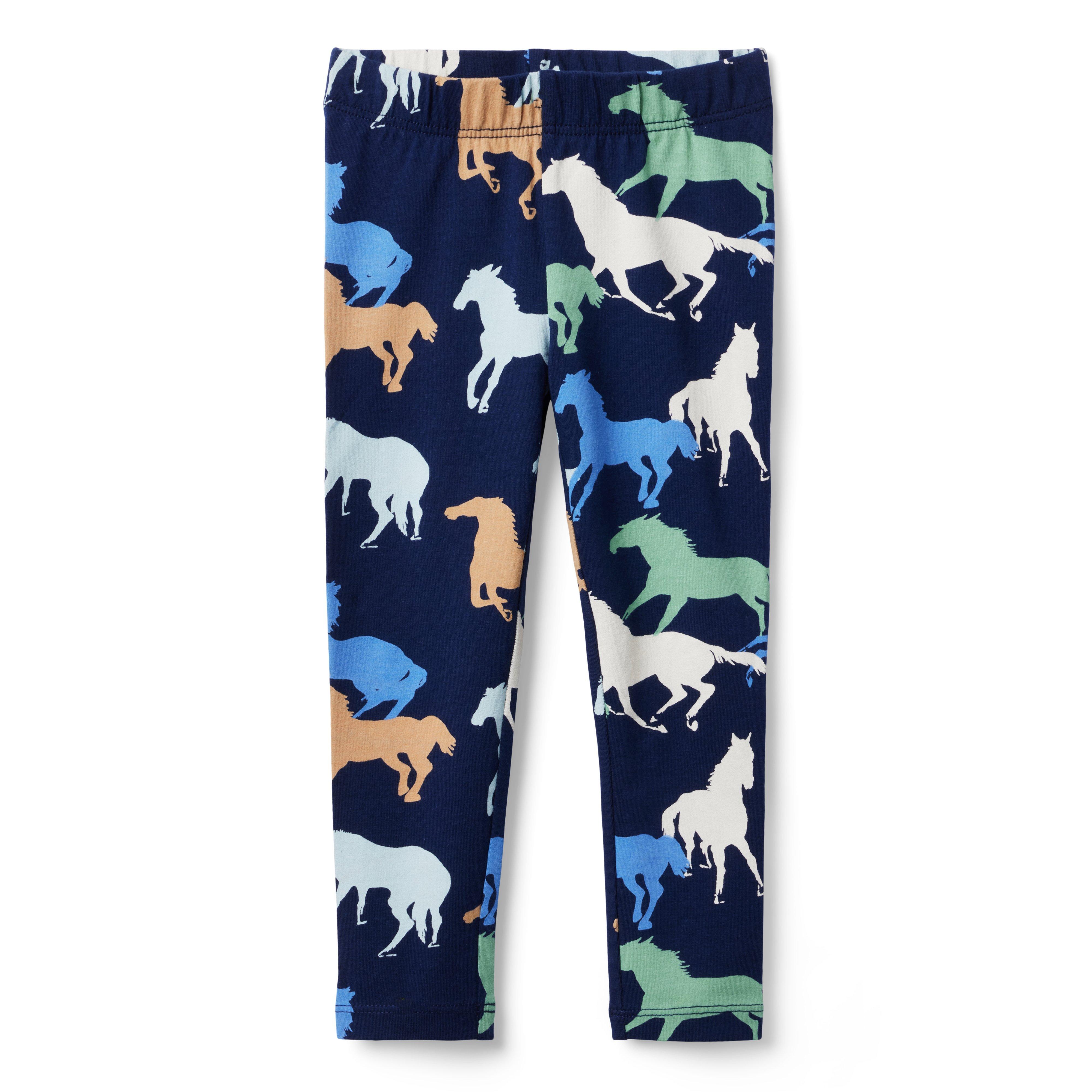 Girl Navy Horse The Everyday Legging by Janie and Jack