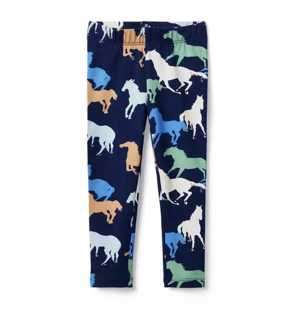 Girl Navy Horse The Everyday Legging by Janie and Jack